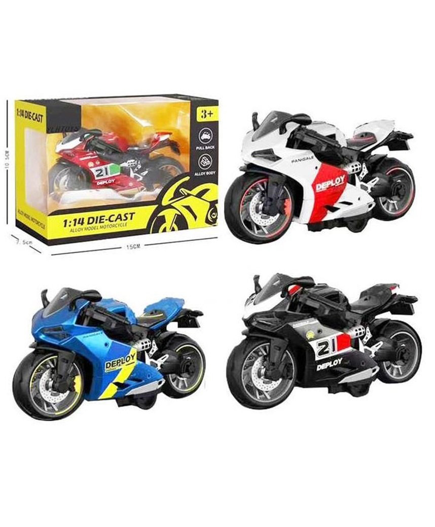 Sanjary 1.14 Scale Die Cast Alloy Motorcycle Toy for kids -Color & Design May Vary-picture-18