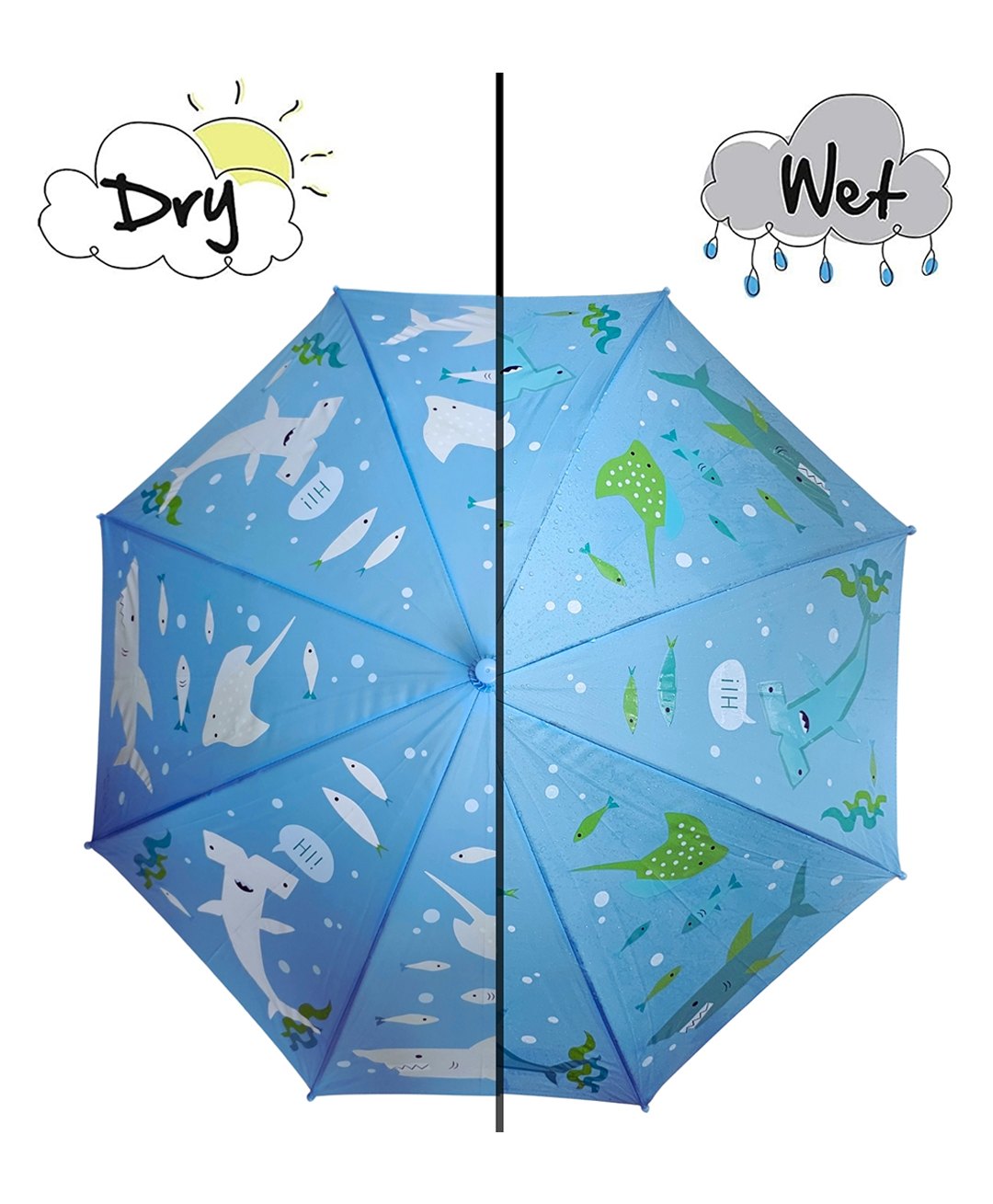 KARBD Colour Changing Auto Open Magic Umbrella - Light Blue