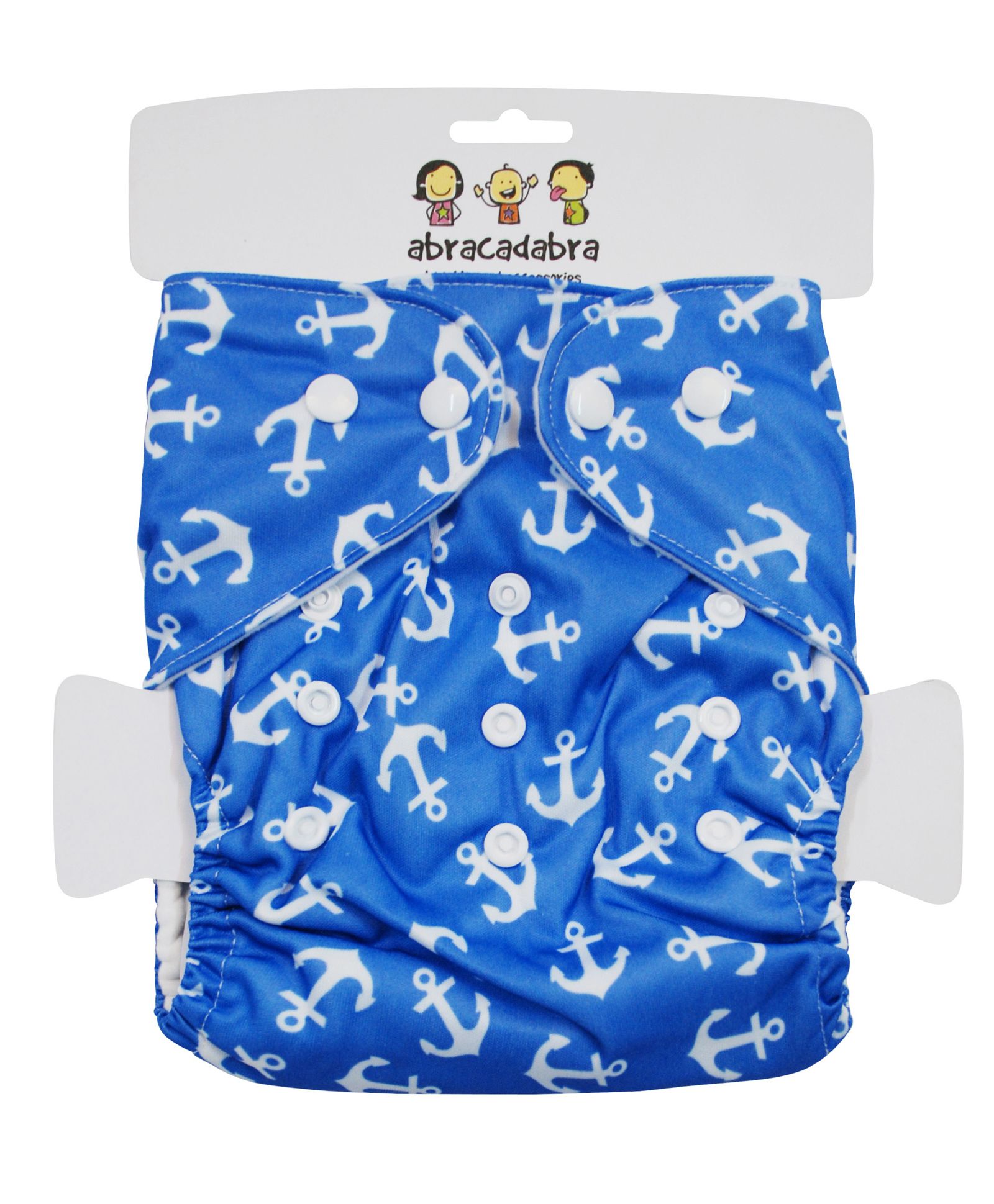 Abracadabra Reusable Diaper With Liner Anchor Print - Blue-image-33