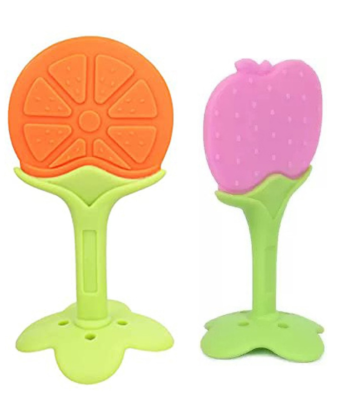Sparkle Joy Silicone Fruit Shape Teether Pack Of 2 - Multicolor-image-42