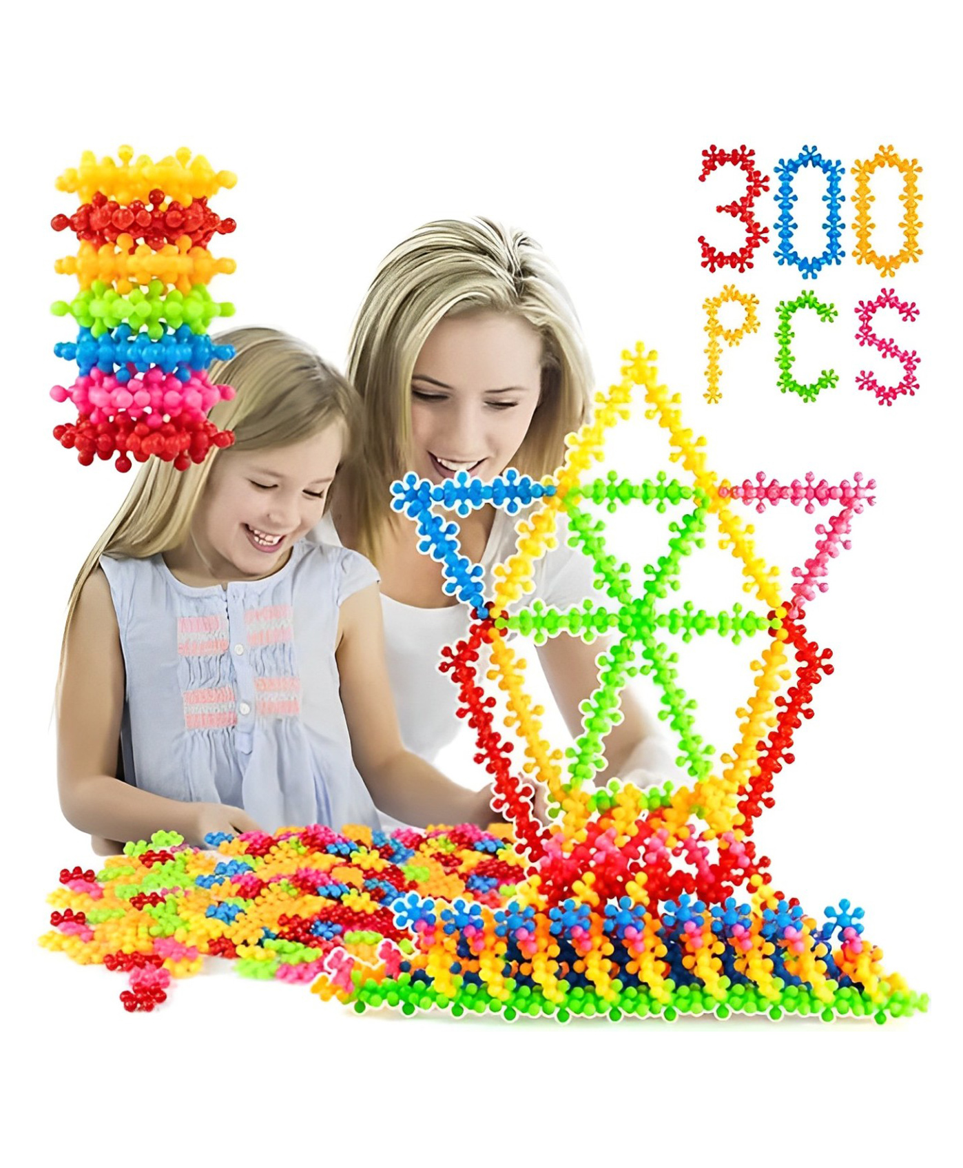 OPINA Multi Colored Educational Play and Learn Plastic Building Block Set My Star Links Activities Building Blocks Toys for Kids Boys Girls Multicolor-picture-26