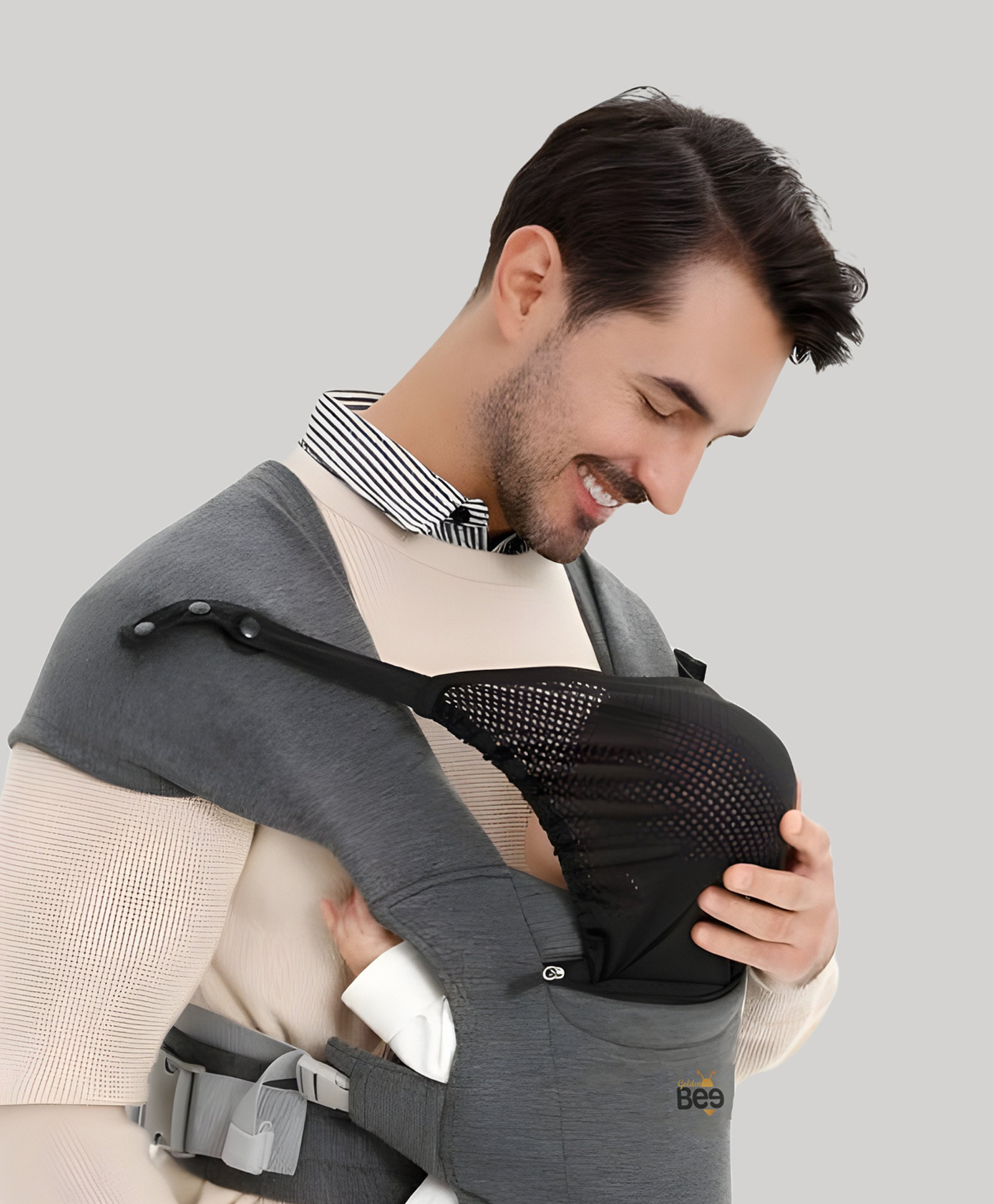 Golden Bee Cozy Nest Newborn Baby Carrier-Grey-picture-27