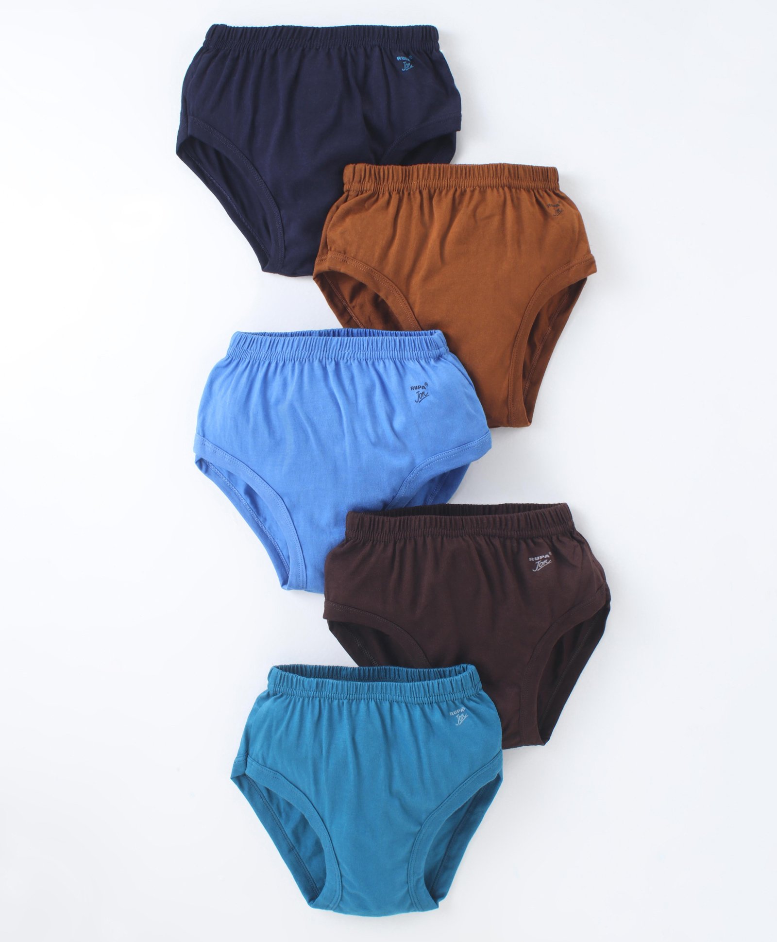 John Cotton Knit Solid Colour Briefs Pack Of 5 (Colour & Print May Vary)-picture-17