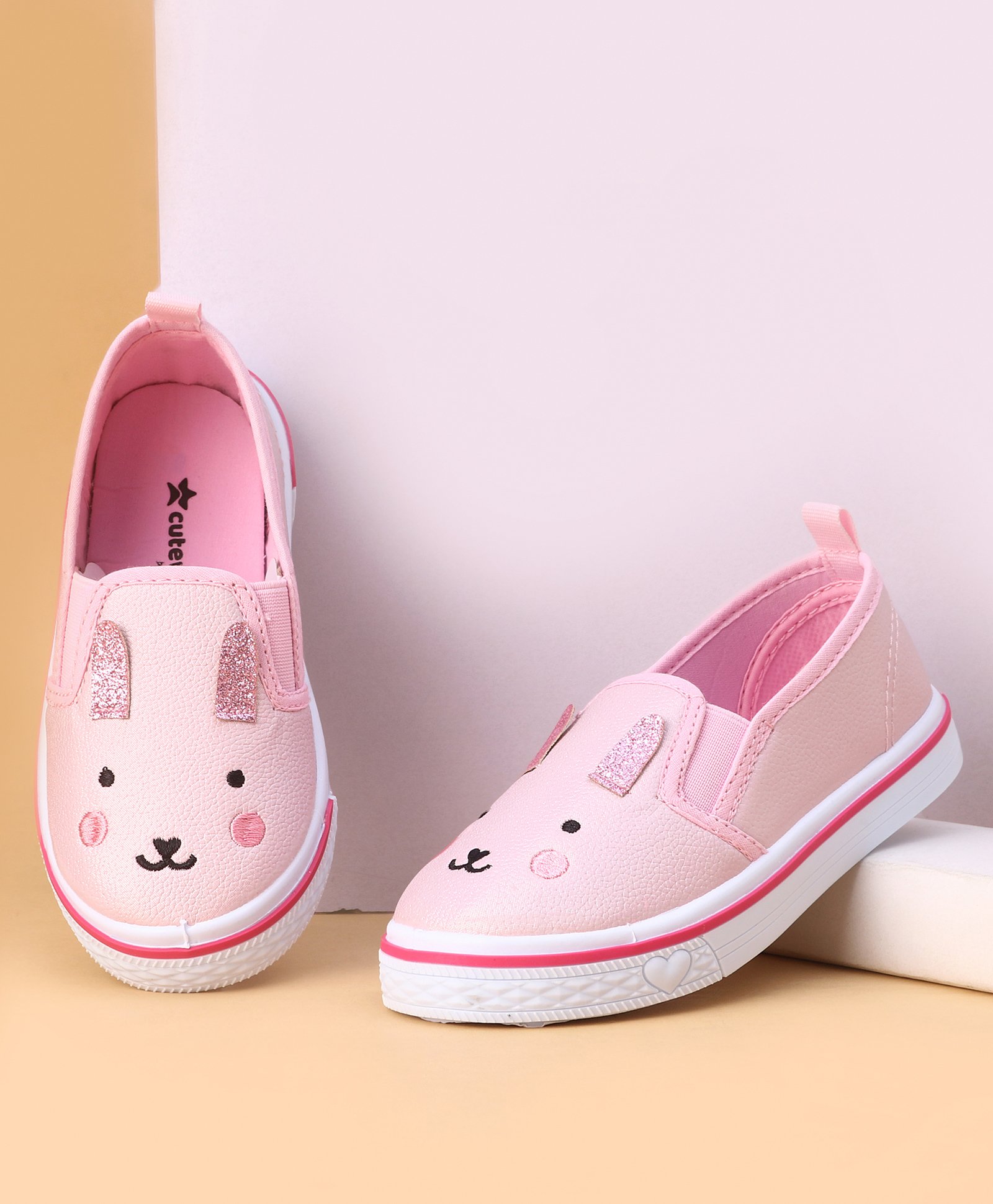 Cute Walk by Babyhug Slip on Casual Shoes with Kitty Print- Pink-picture-10