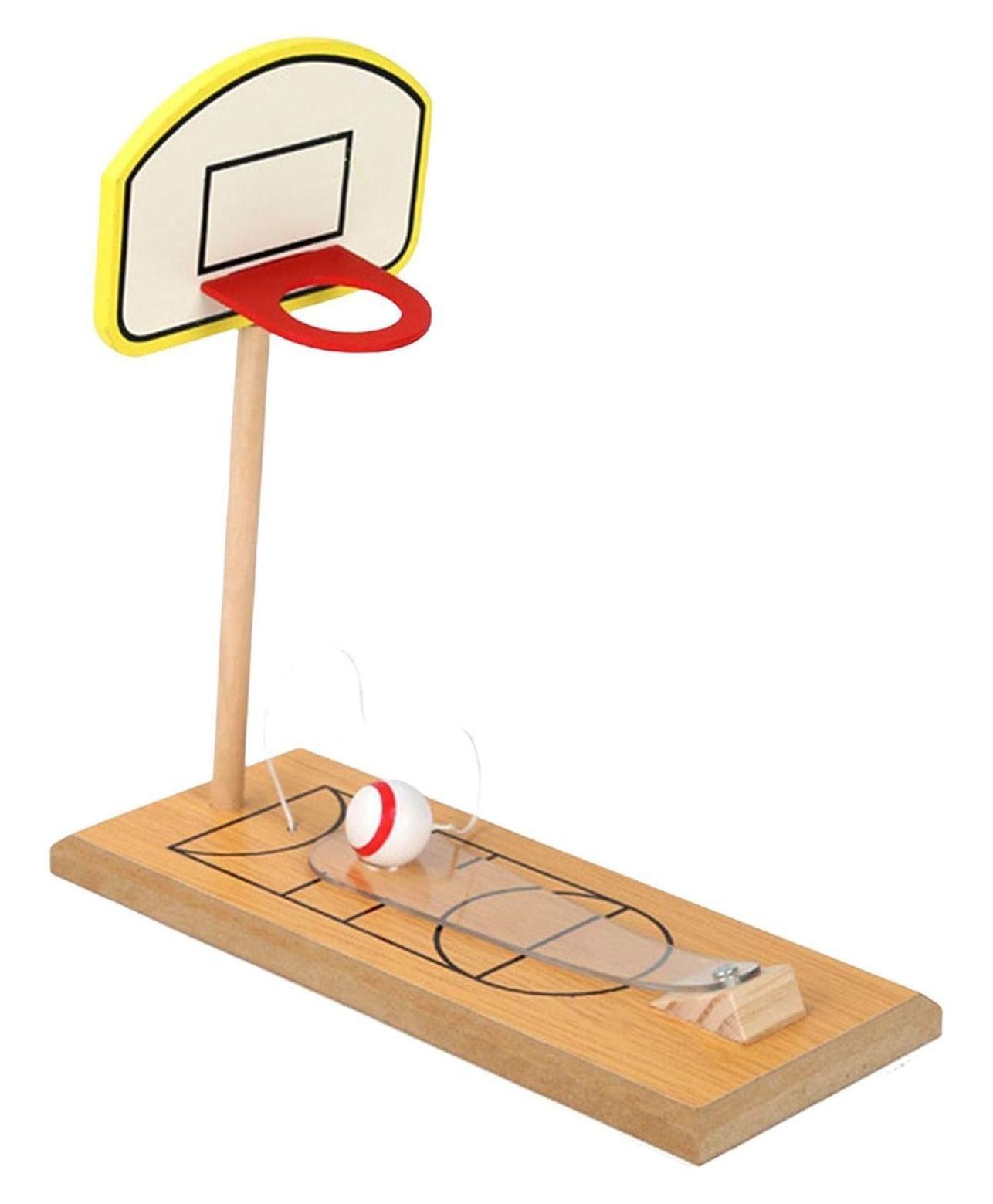 Urbane Chic Wooden Desk Top Wooden Mini Finger Basketball Shooting Game for Indoor Kids - Brown-picture-35
