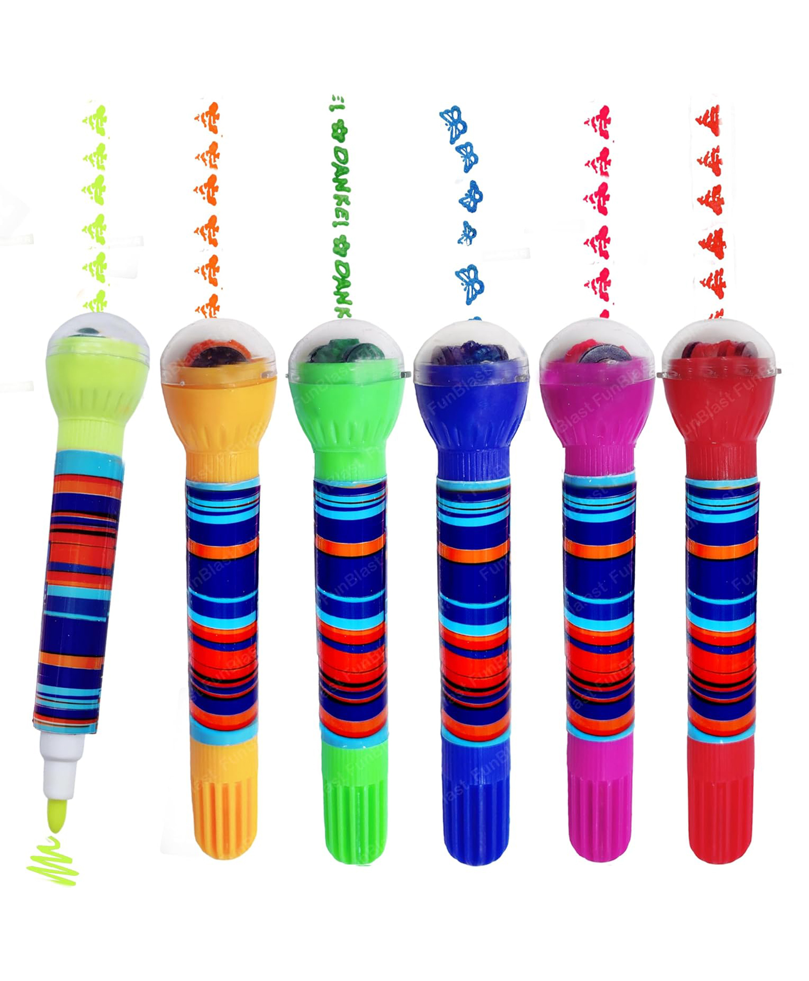 Bunie 2 in 1 DIY Stamper and Coloring Marker Pen  6 Colors Multicolor-picture-15