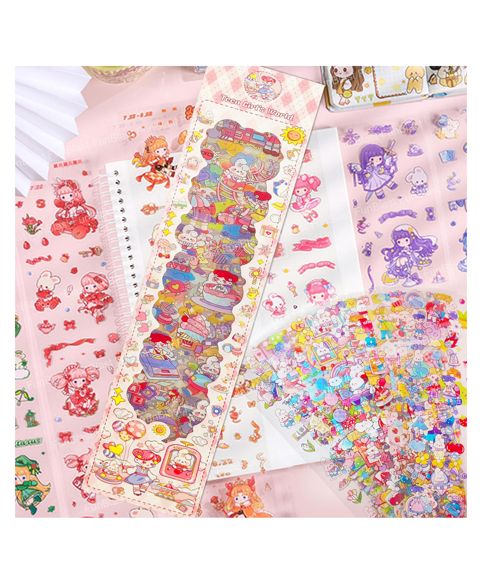 Bunie Cute Cartoon Theme Kawaii Washi Stickers - 20 Sheets-picture-19
