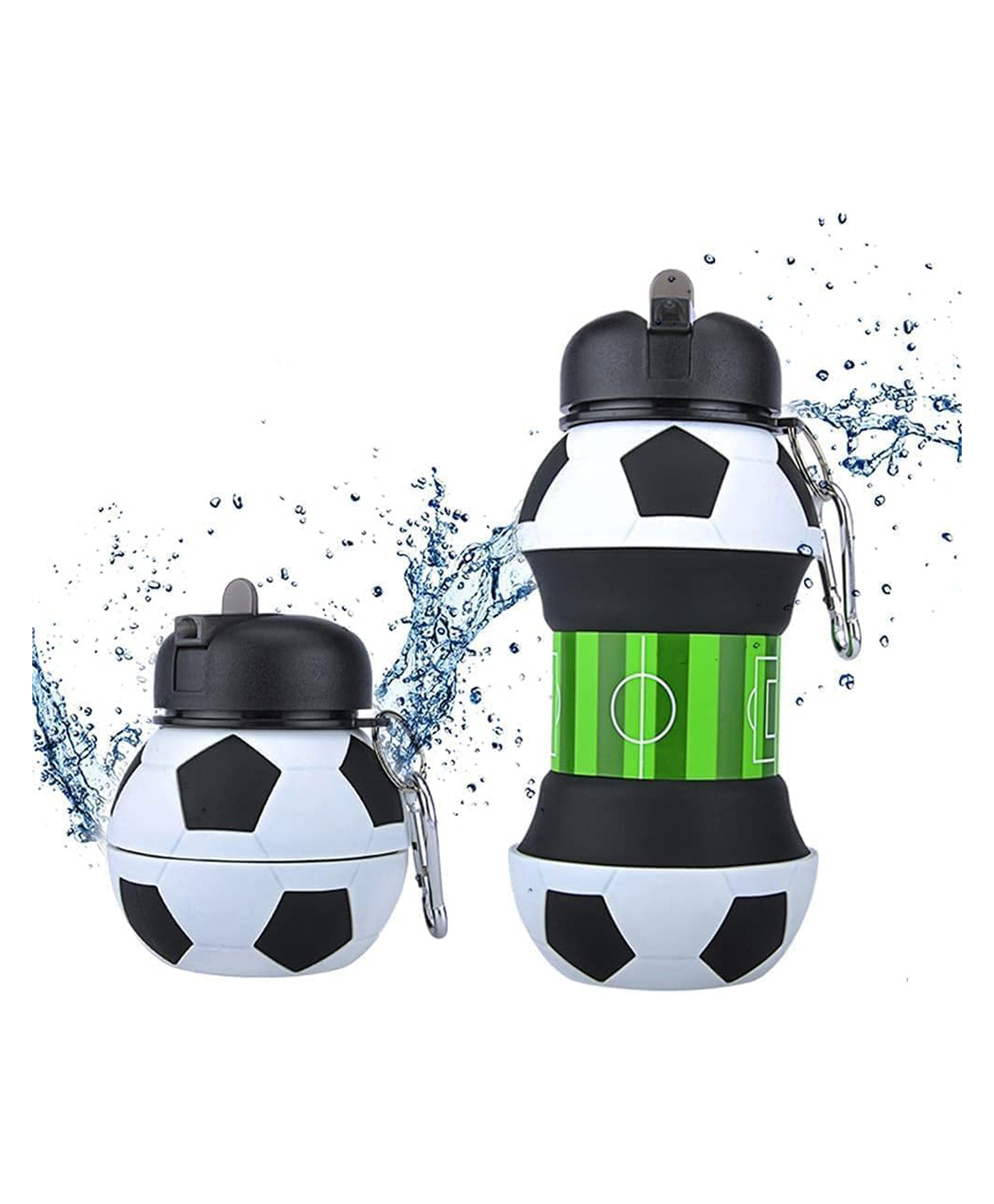 Bunie Football Shaped Expandable Silicone Sipper Bottle  White-image-40