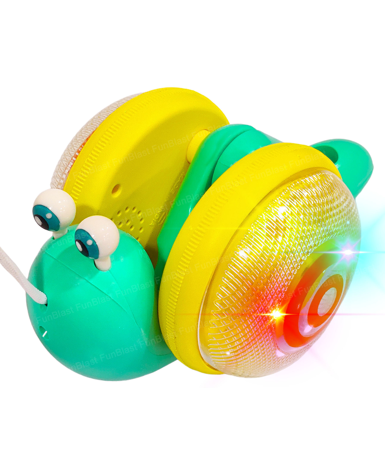 Bunie Pull Along Musical Cute Snail Toy with Lights for Kids  1 Pc Random Color-image-5