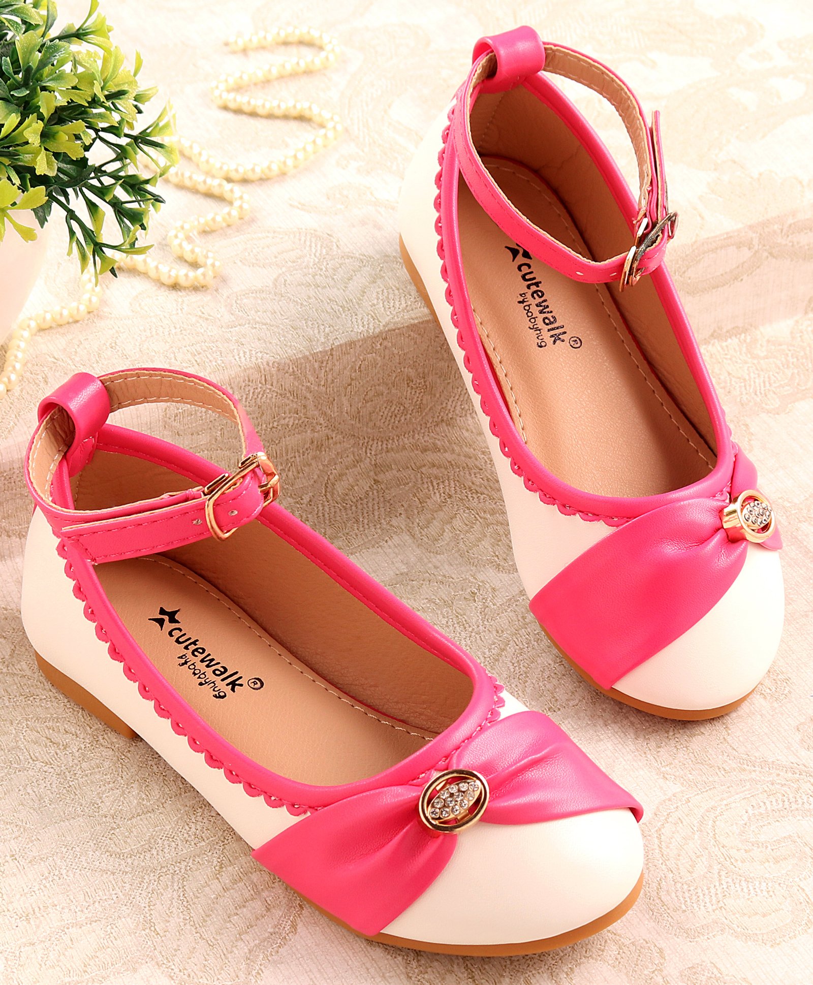 Cute Walk by Babyhug Ballerinas With Buckle Closure - Pink-image-8