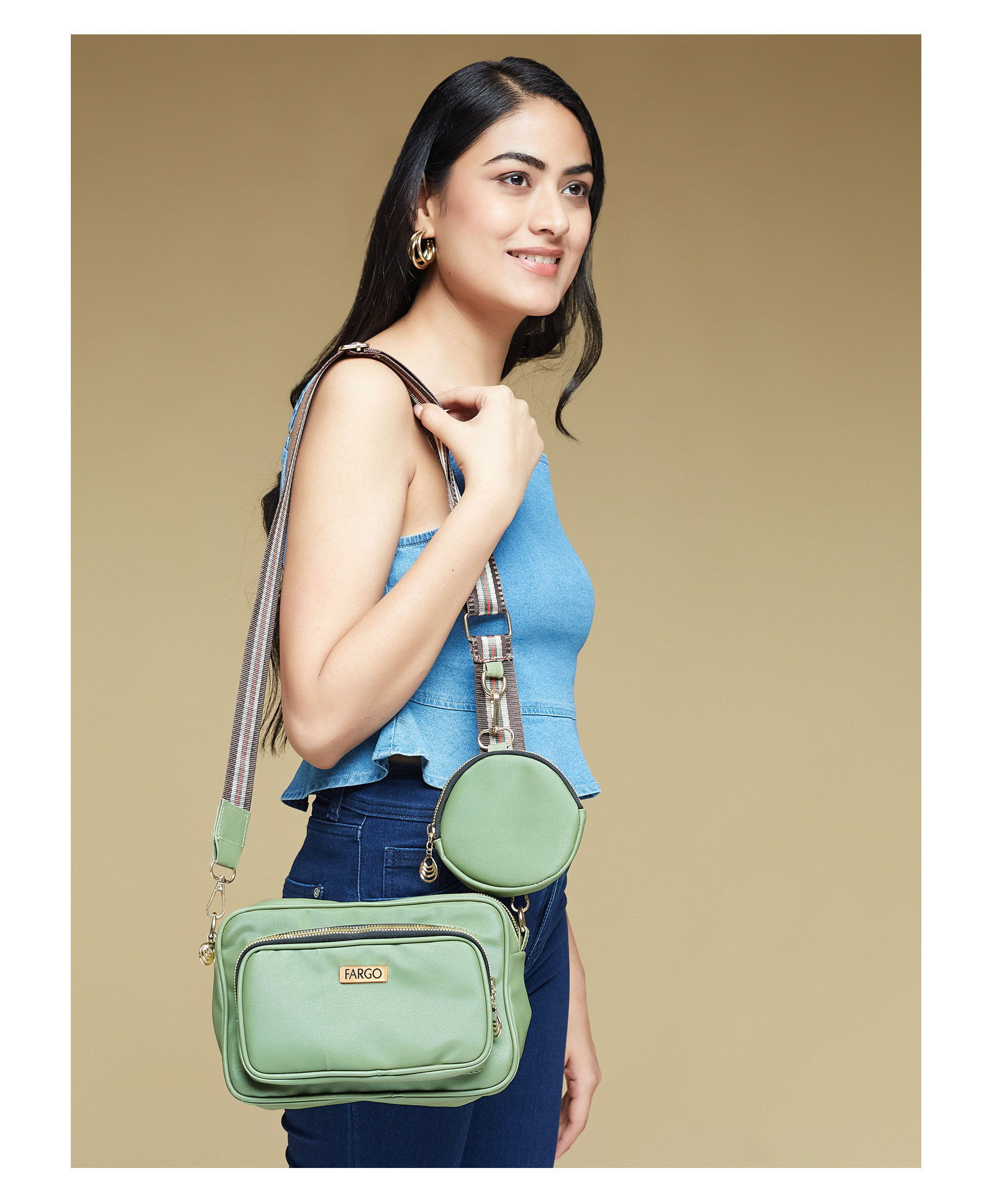 Fargo Green Women Sling Bag 2L Capacity-picture-19