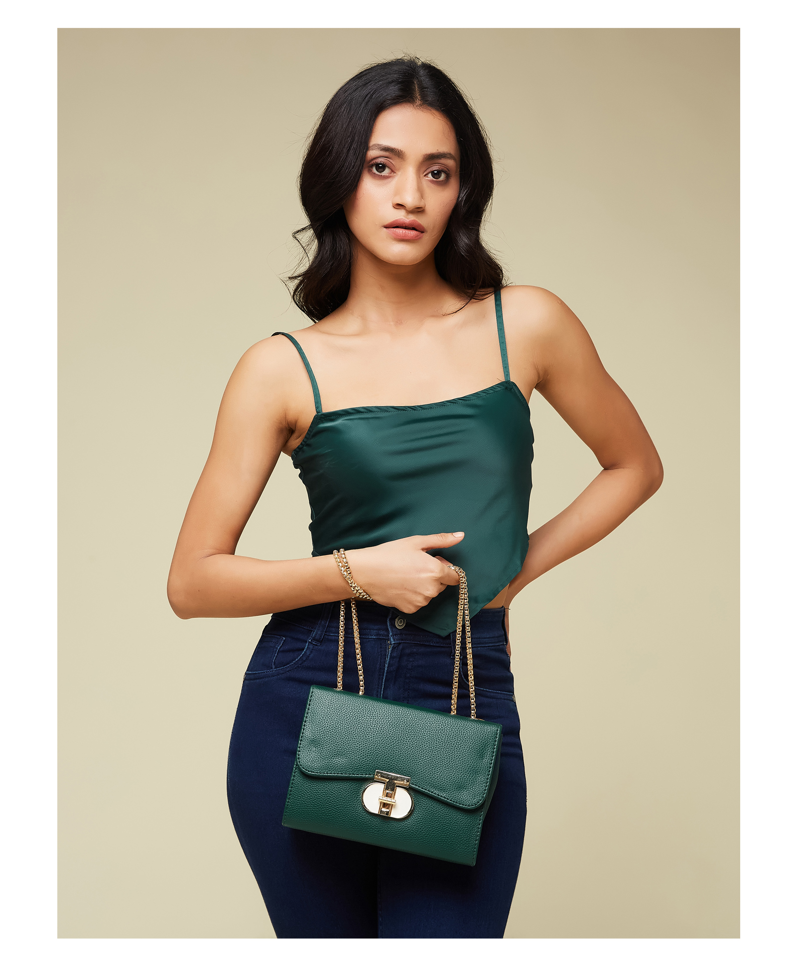 Fargo Women Green Sling Bag 5L Capacity-picture-16