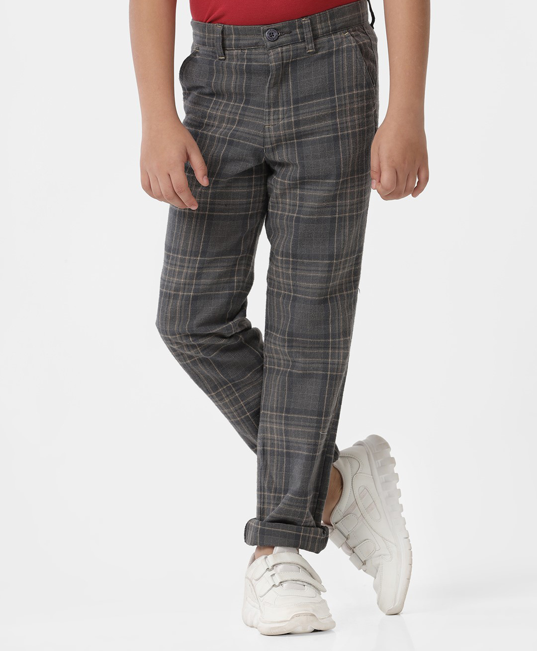 Kate & Oscar Checked Trousers - Grey-picture-26