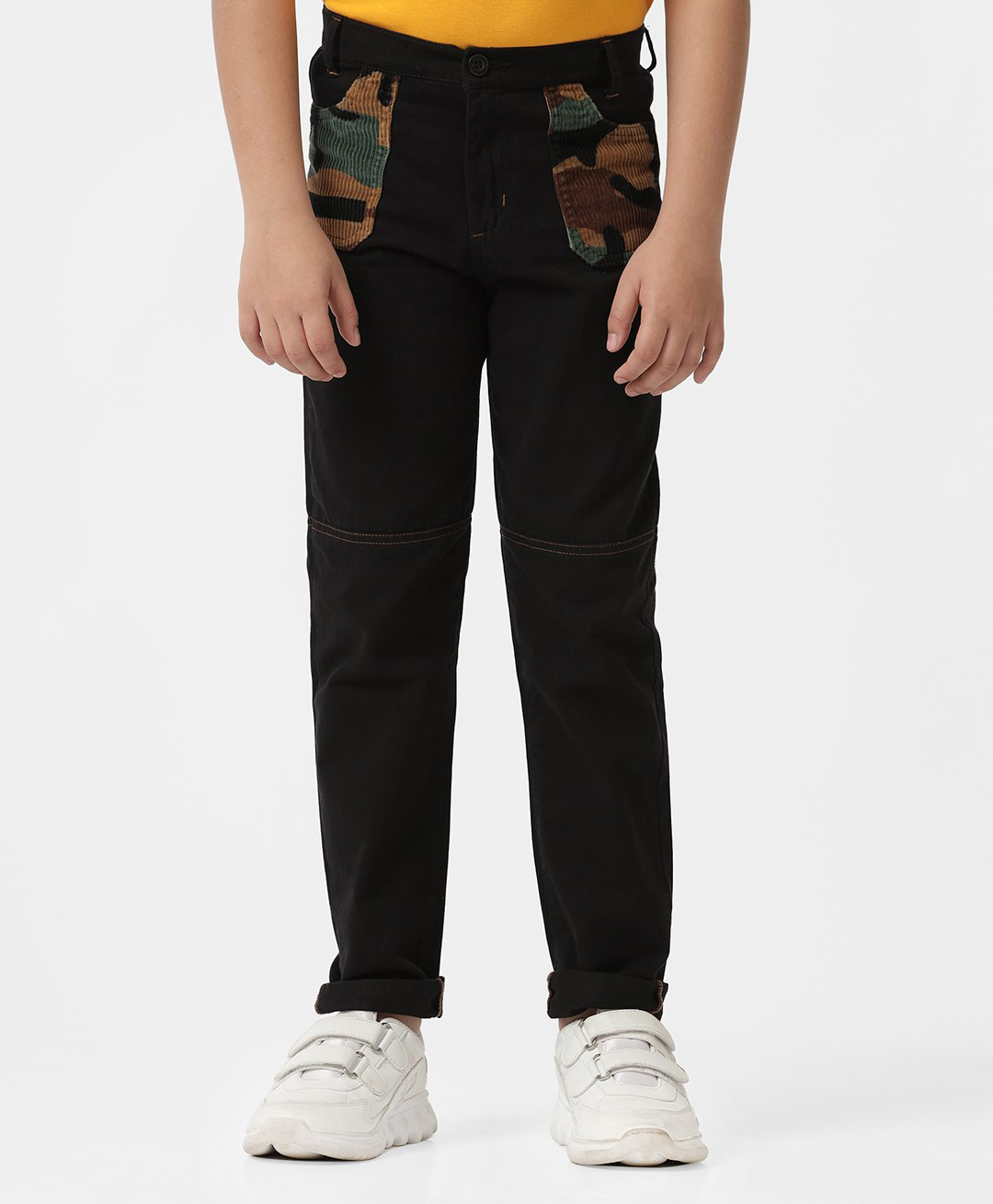 Kate & Oscar Camouflage Pocket Detailed Trousers - Black-picture-18