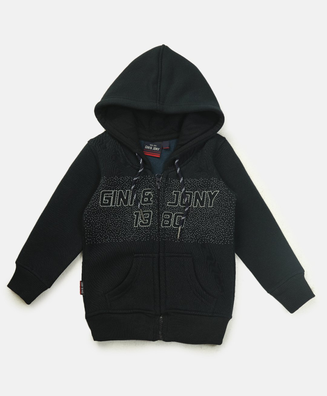 GINI & JONY Cotton Knit Full Sleeves Hoddie with Text Print- Navy-picture-38