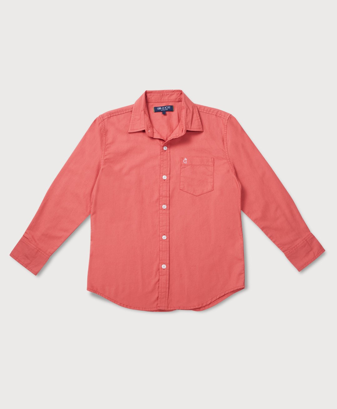GINI & JONY Cotton Woven Full Sleeves Solid Shirt - Coral-picture-15