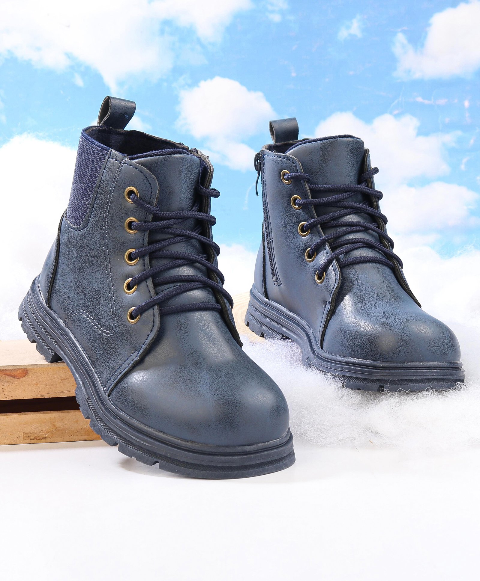 Cute Walk by Babyhug Lace Up  Winter Boots - Blue-picture-28