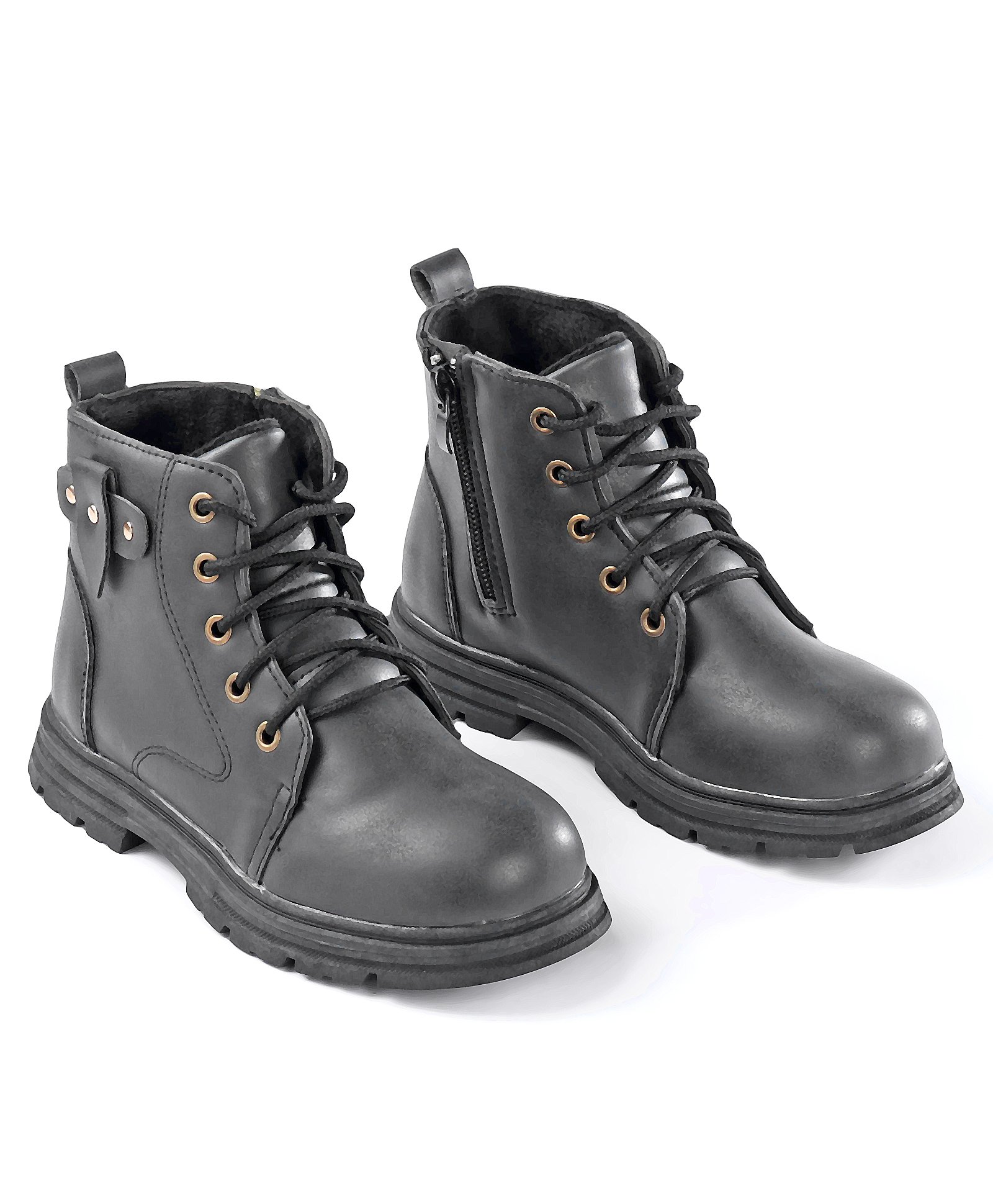Pine Kids Winter Boots with Lace Up Closure -  Black-image-38
