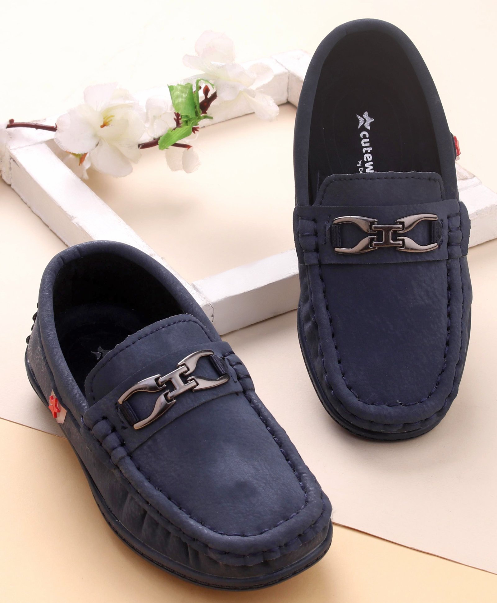 Cute Walk by Babyhug Slip On Party Formal Shoes - Blue-picture-10