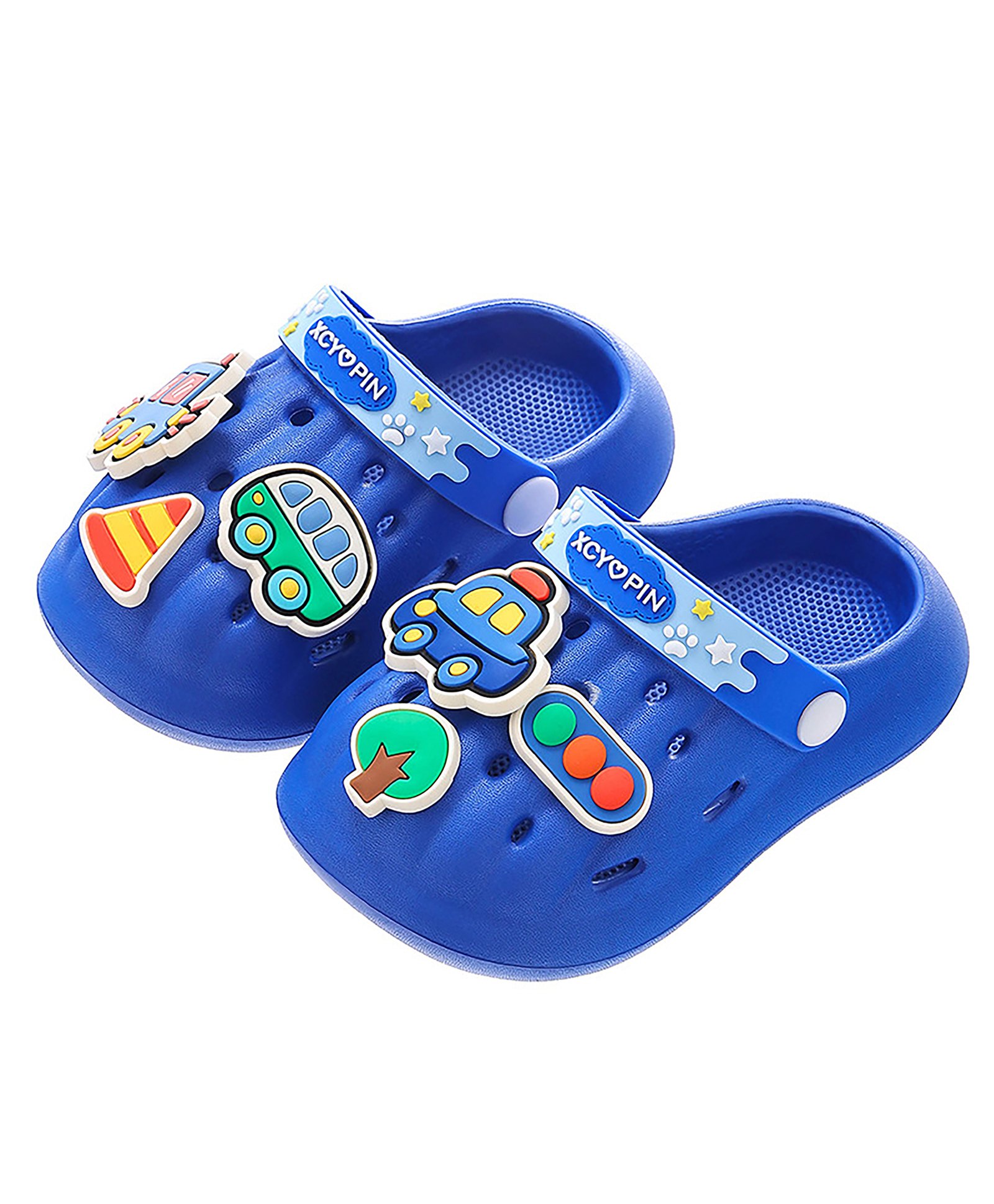 Little Surprise Box Movable Car Charms All Season Slip On Clogs - Blue-picture-32