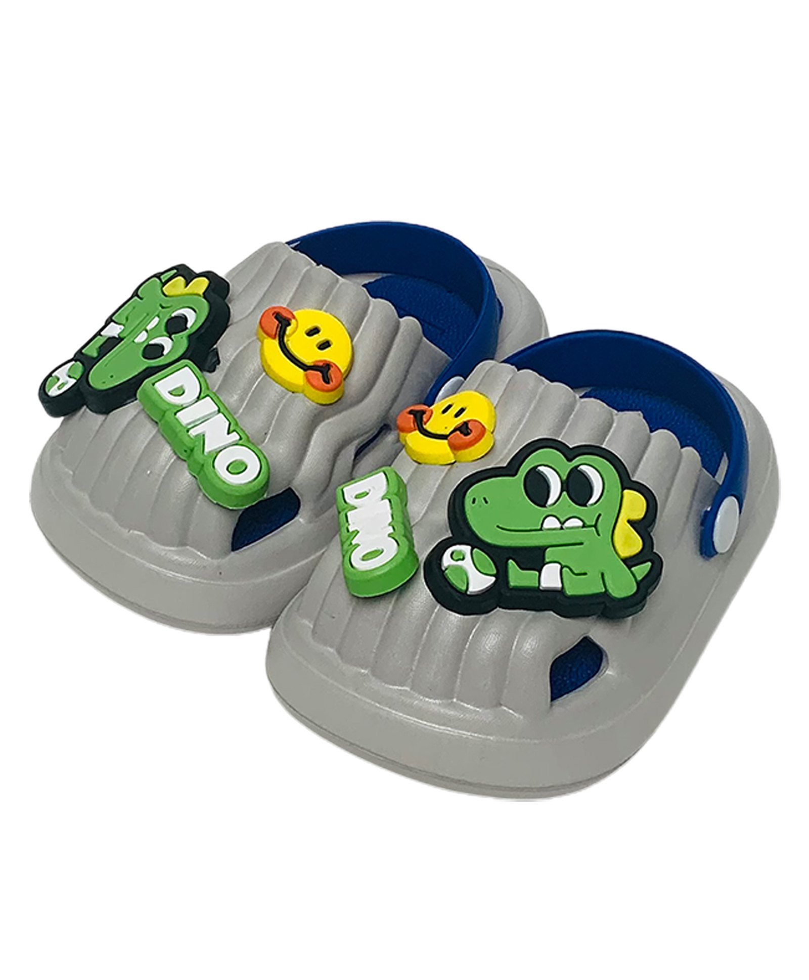 Little Surprise Box Movable Dino Charms All Season Slip On Clogs - Blue-picture-29