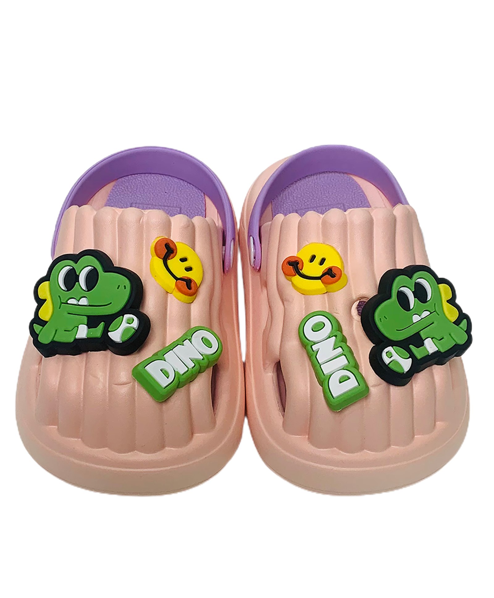 Little Surprise Box Movable Dino Charms All Season Slip On Clogs - Pink-picture-30