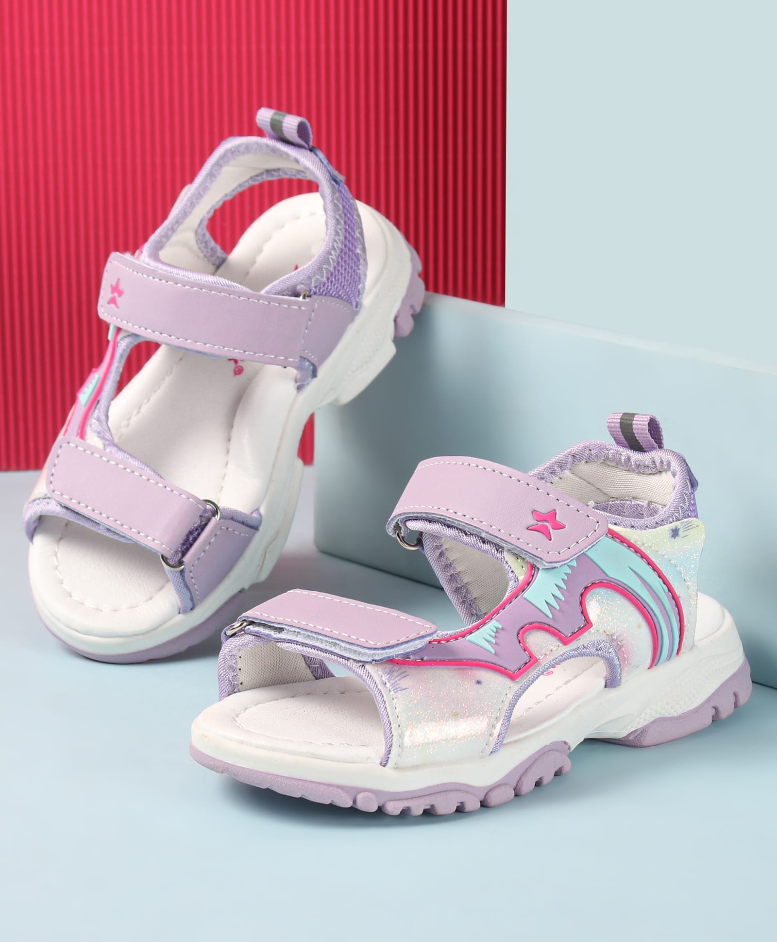 Cute Walk by Babyhug Sandals With Velcro Closure - Purple-picture-17