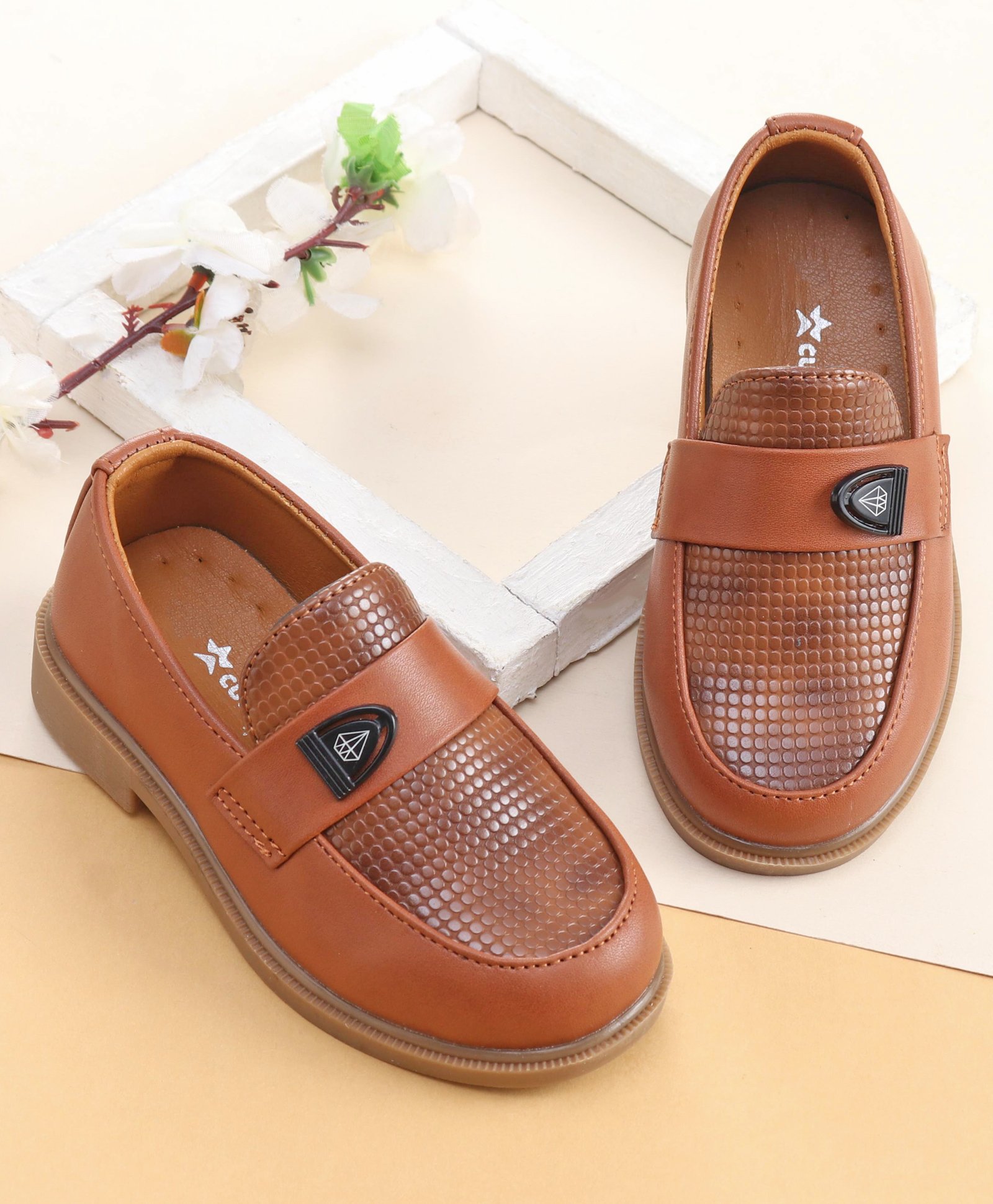 Cute Walk by Babyhug Slip On Loafer Shoes - Brown