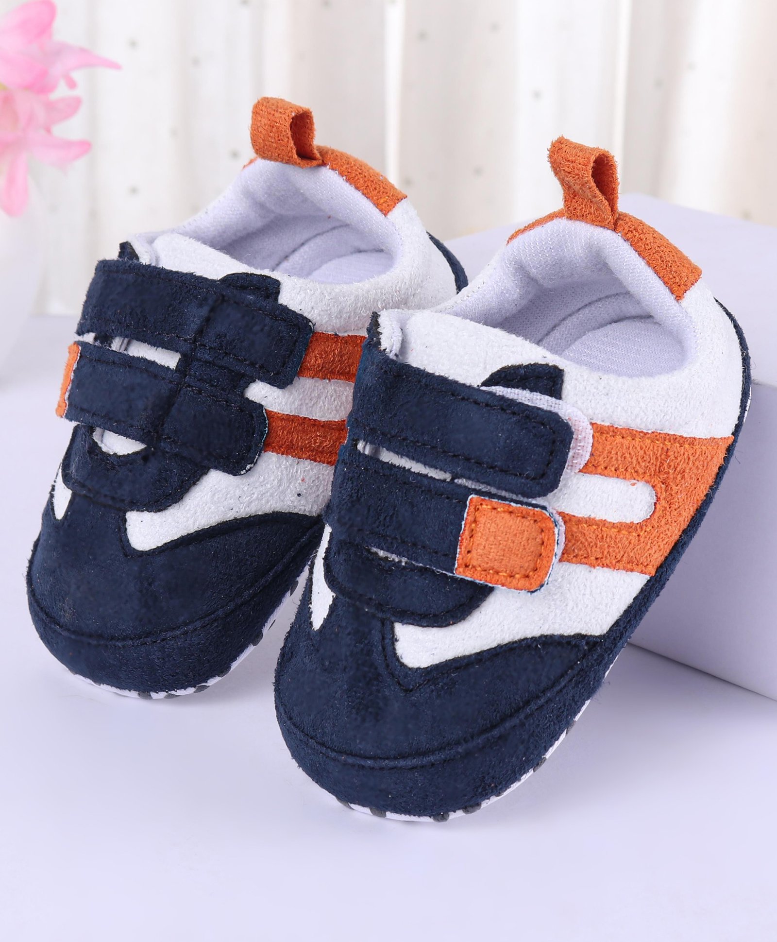 Cute Walk by Babyhug Colour Block Velcro Closure Booties - Grey-image-44