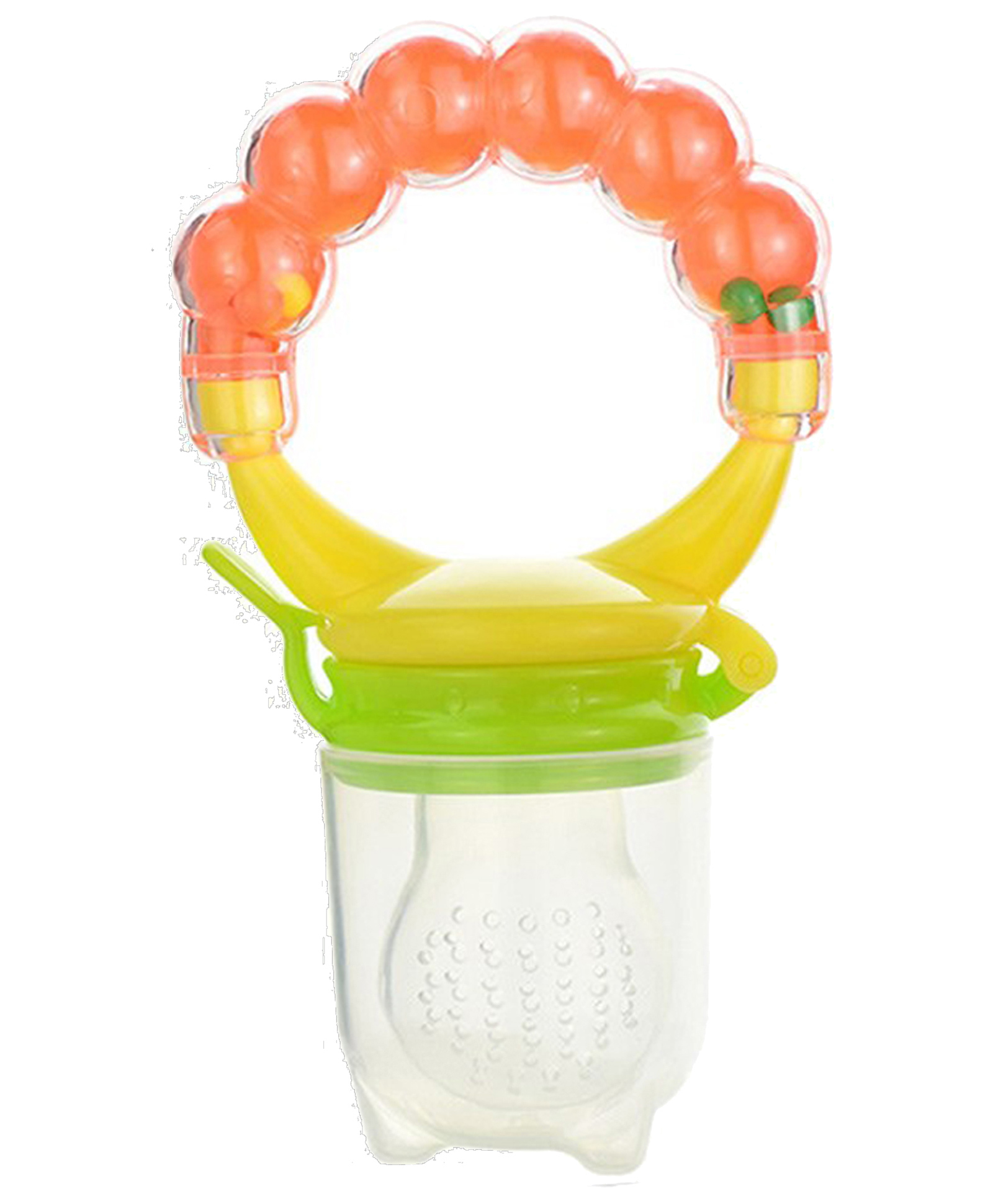 DOMENICO Rattle Silicone Food & Fruit Nibbler - Orange-picture-31
