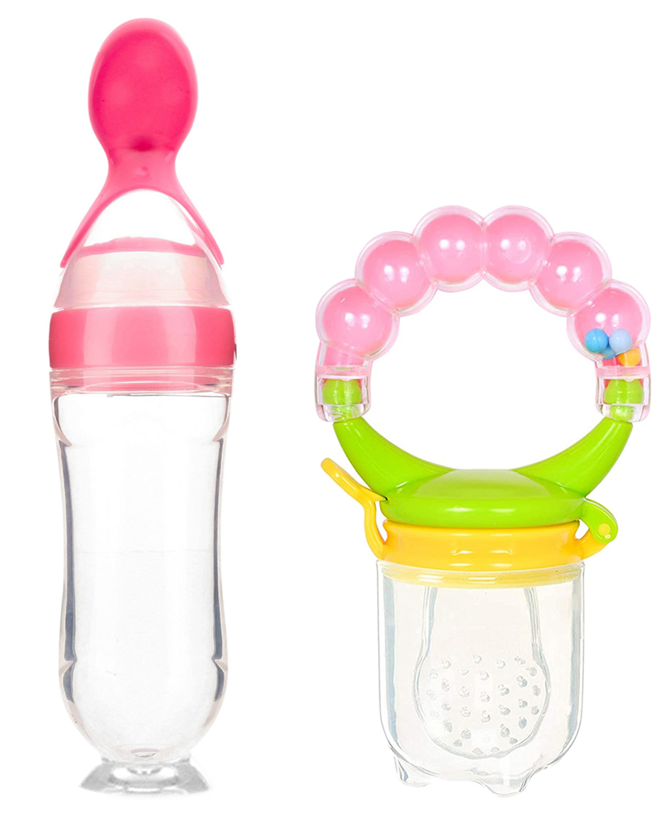 DOMENICO Fruit And Food Rattle Nibbler & Feeder - Pink-image-11