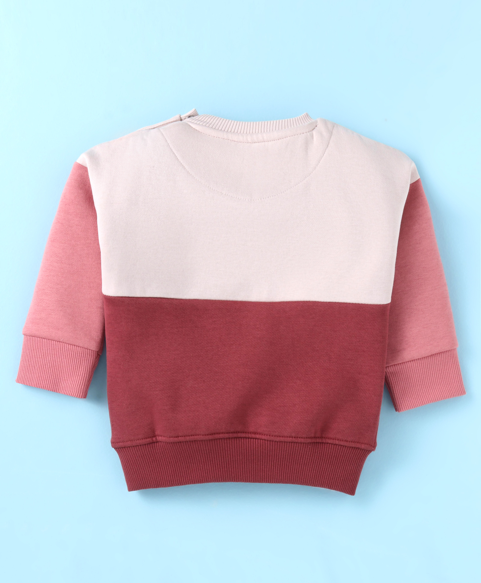 Pepito Fleece Knit Full Sleeves Cut & Sew Design Winter Wear Set With Text Print - White & Pink-image-45