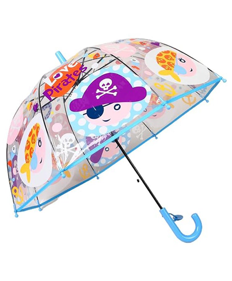 CHAATEWALA Transparent Pirates Detailed Umbrella -  Multi Colour-picture-20