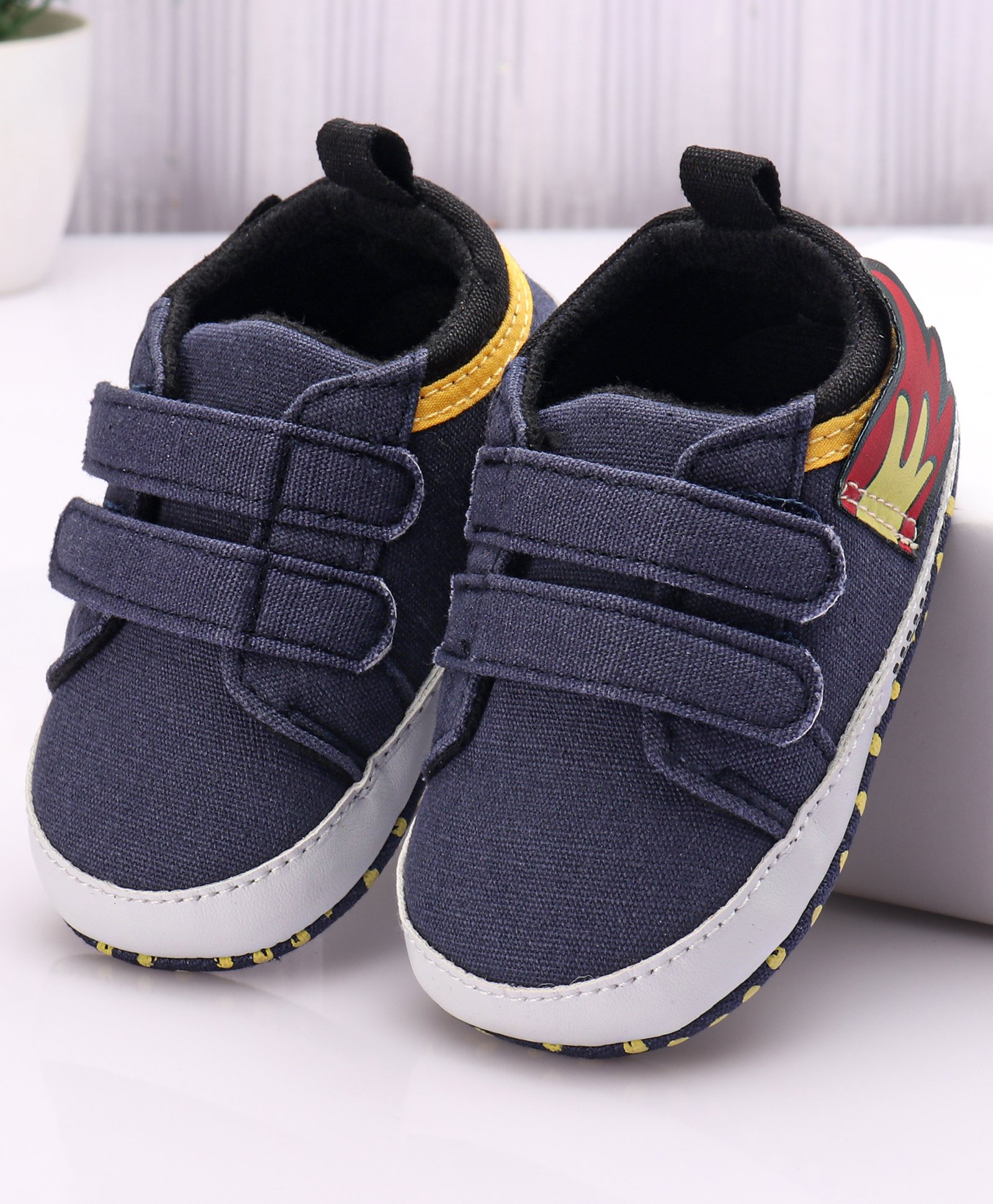 Cute Walk by Babyhug Booties Velcro Closure - Navy Blue-image-35