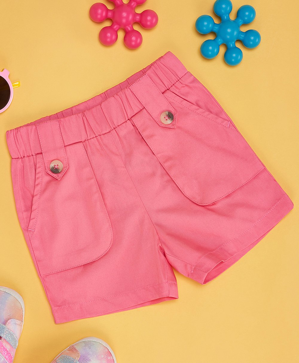 Pantaloons Baby Cotton Lycra Solid Shorts - Pink-image-31
