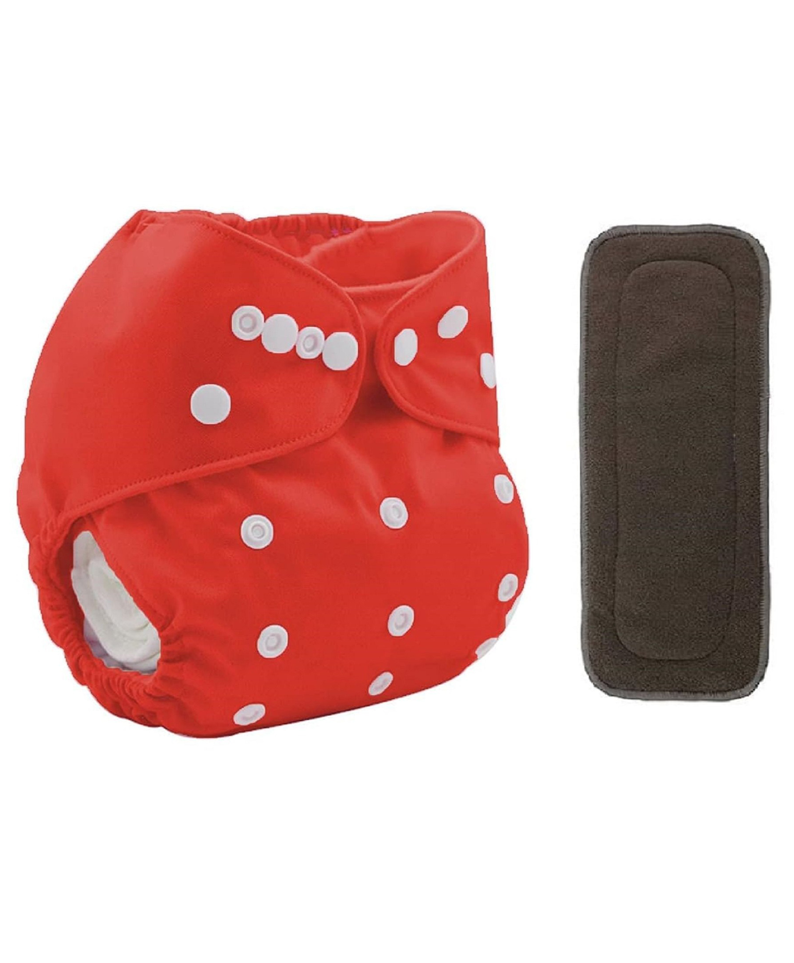 Sparkle Joy Free Size Reusable Cloth Diaper With Insert - Red-image-37