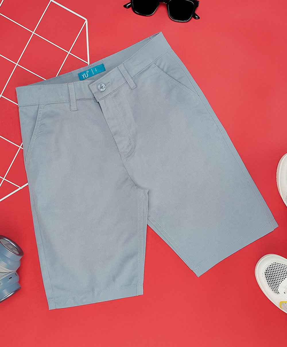 YU by Pantaloons Solid Shorts - Medium Grey-picture-17