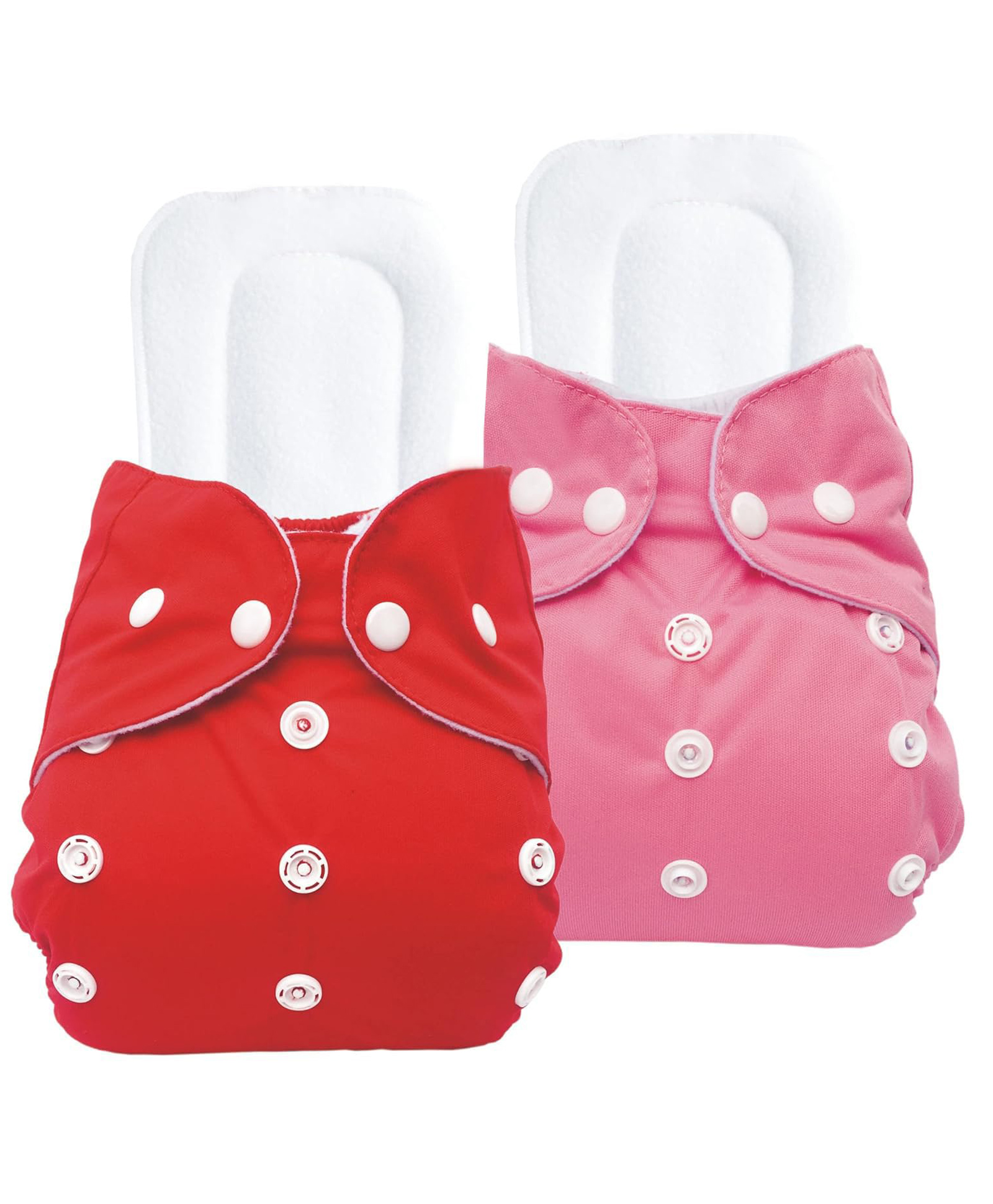 Sparkle Joy Free Size Reusable Cloth Diaper With Insert Pack Of 2 - Red & Pink-image-40