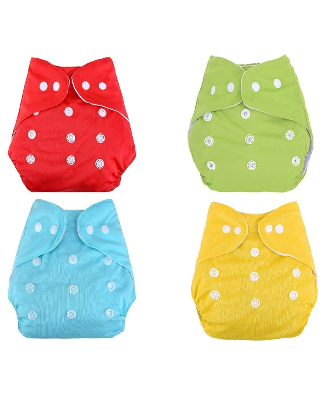 Sparkle Joy Free Size Reusable Cloth Diaper Without Insert Pack Of 4 - Multicolor-image-39