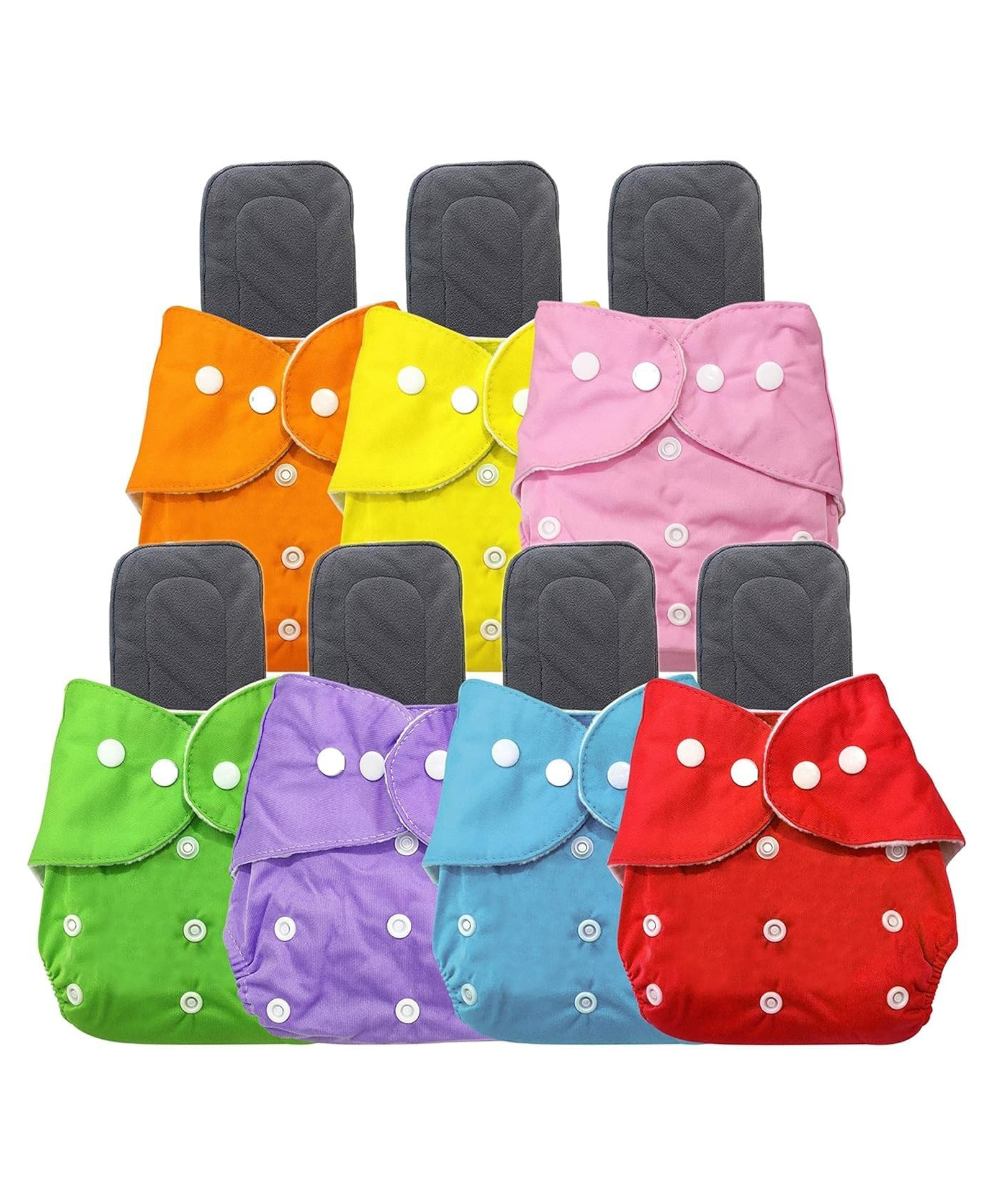 Sparkle Joy Free Size Reusable Cloth Diaper With Insert Pack Of 7 - Multicolor-picture-21