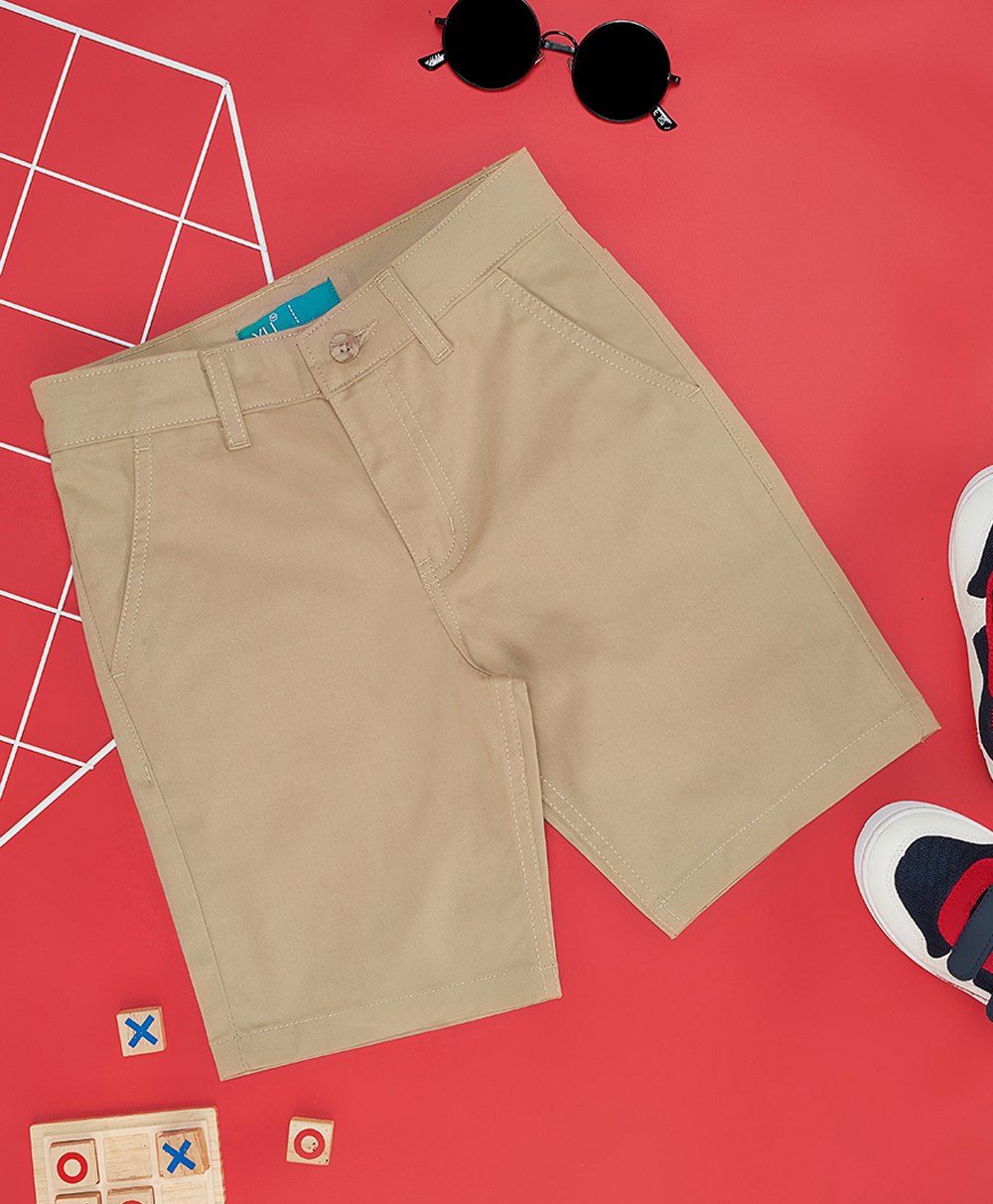 YU by Pantaloons Solid Shorts - Beige-picture-12