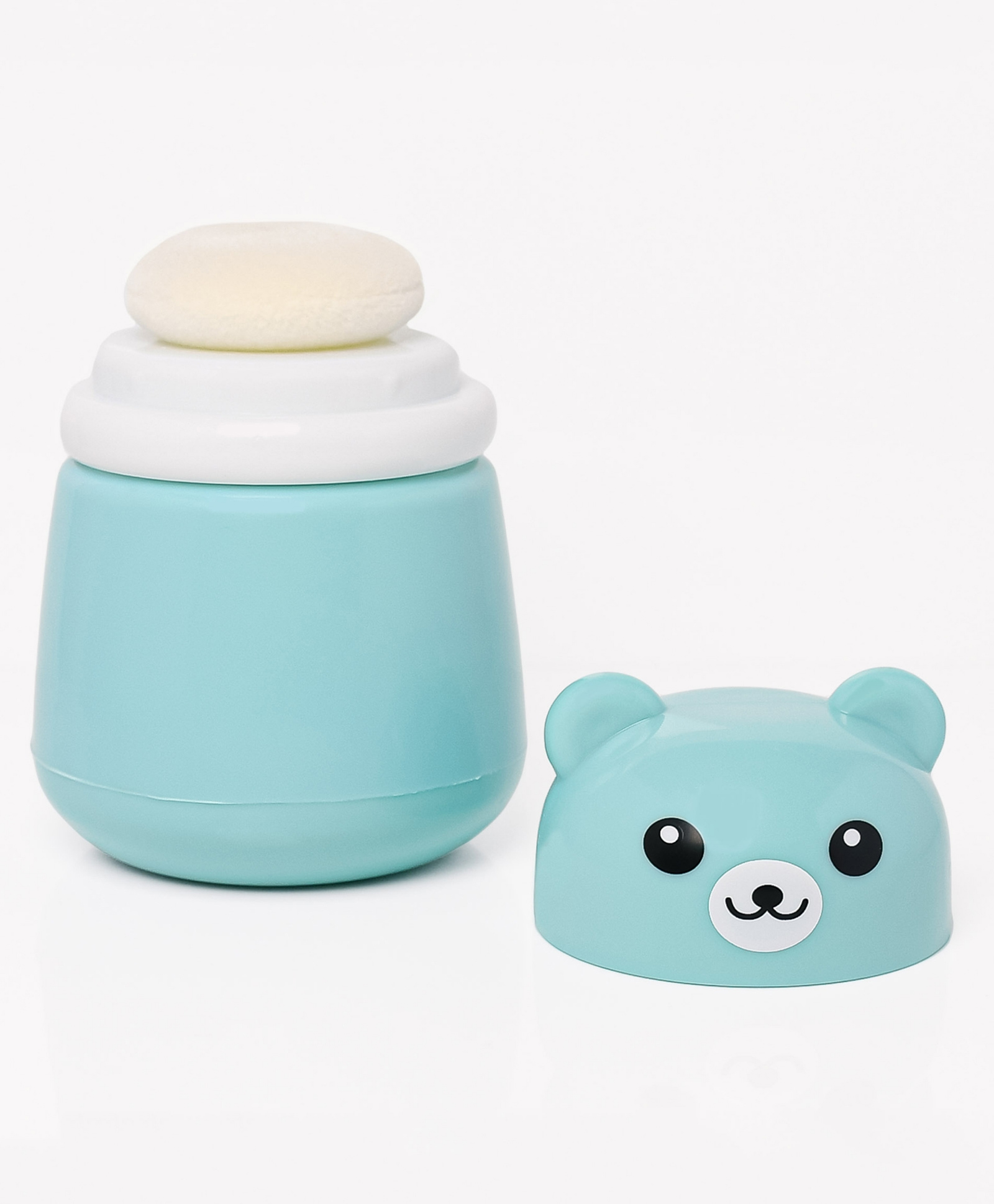 the Little Lookers Portable Baby Skin Care Baby Powder Puff With Box Holder Container for New Born and Kids for Baby Face and Body (Panda-blue)-picture-19