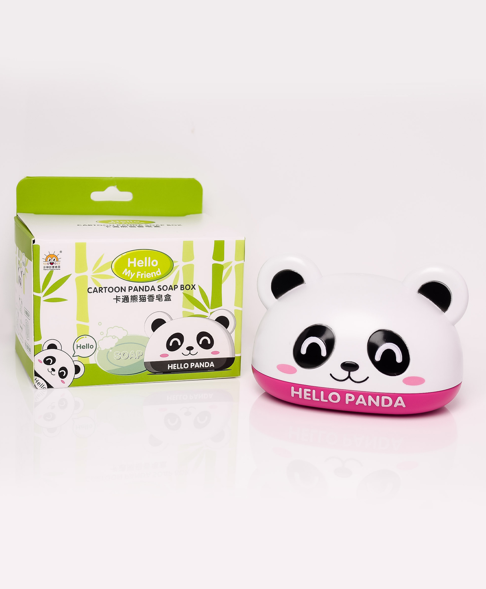 the Little Lookers Cartoon Soap Case Bathtub Soap Box, Soap Dish Holder for Kids, Bathroom Soap Stand, Soap Stand With Cover (Panda - Pink)-image-18