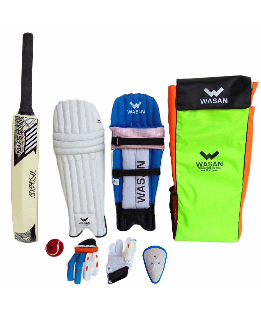 Wasan Complete Cricket Kit with Special Bat Pocket, Back Pack with Straps-image-7