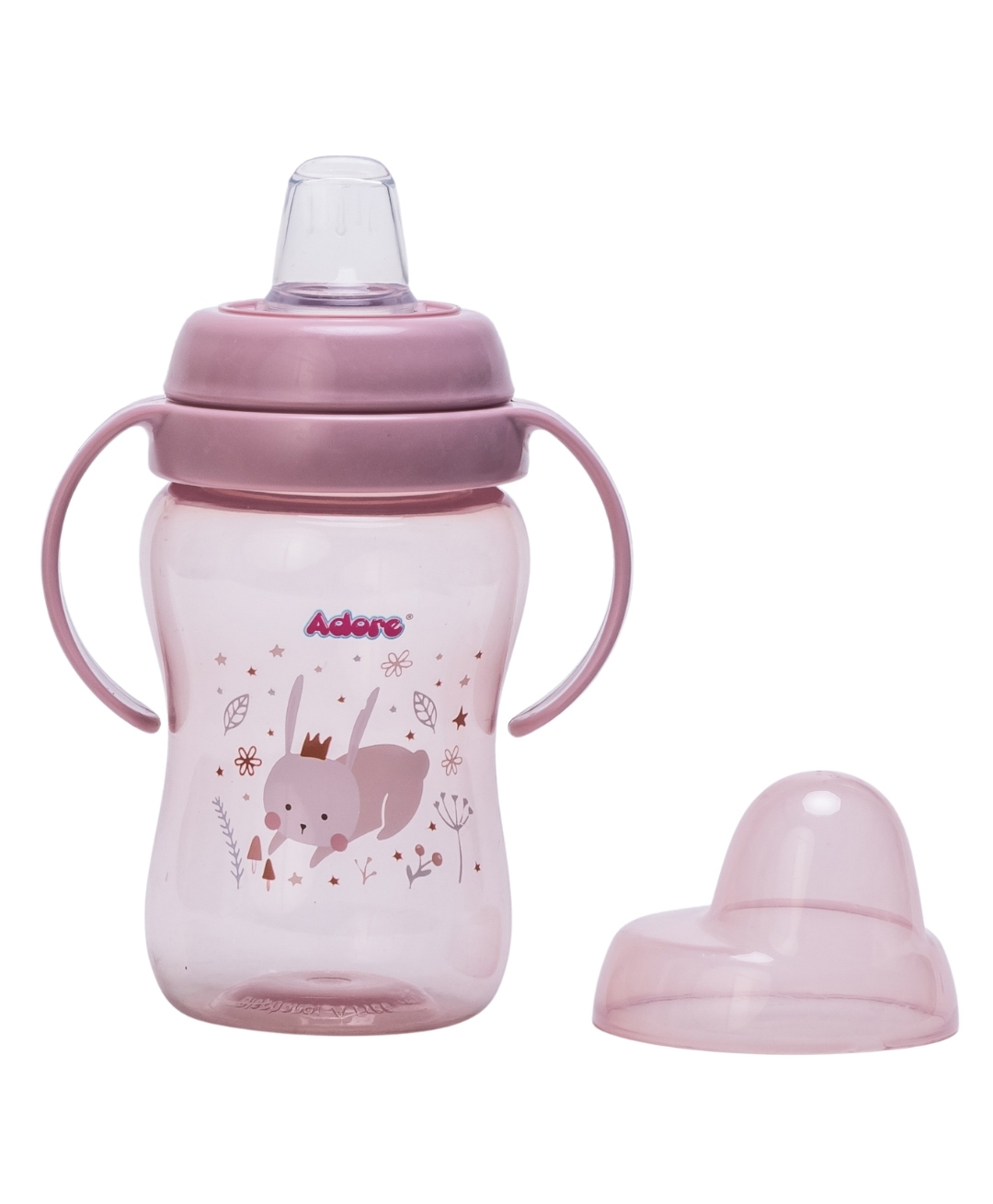 Adore ARRO Soft Spout Sipper with Dust Free Cap and Twin Handle 270ml- Pink-image-38