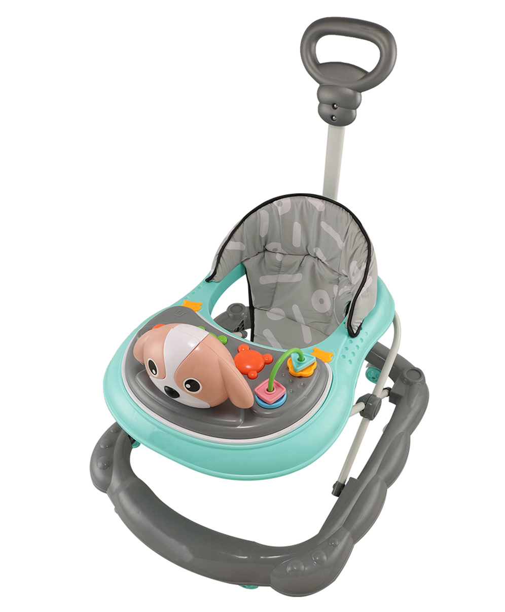 JoyRide Kidzoo BabyGo Musical Puppy Walker Compact Foldable Activity Walker with Adjustable Height & Parental Handle for Boys|Girls  - Green-picture-39
