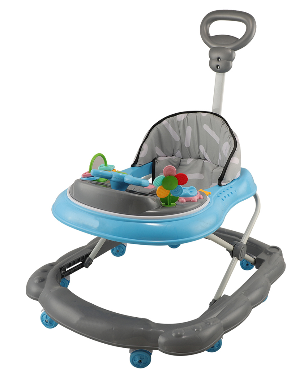 JoyRide Kidzoo BabyGo Musical Mini Explorer Walker Compact Foldable Activity Walker with Adjustable Height & Parental Handle for Boys|Girls - Blue-picture-13