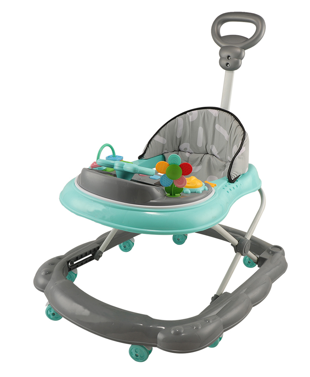 JoyRide Kidzoo BabyGo Musical Mini Explorer Walker Compact Foldable Activity Walker with Adjustable Height & Parental Handle for Boys|Girls - Green-picture-32