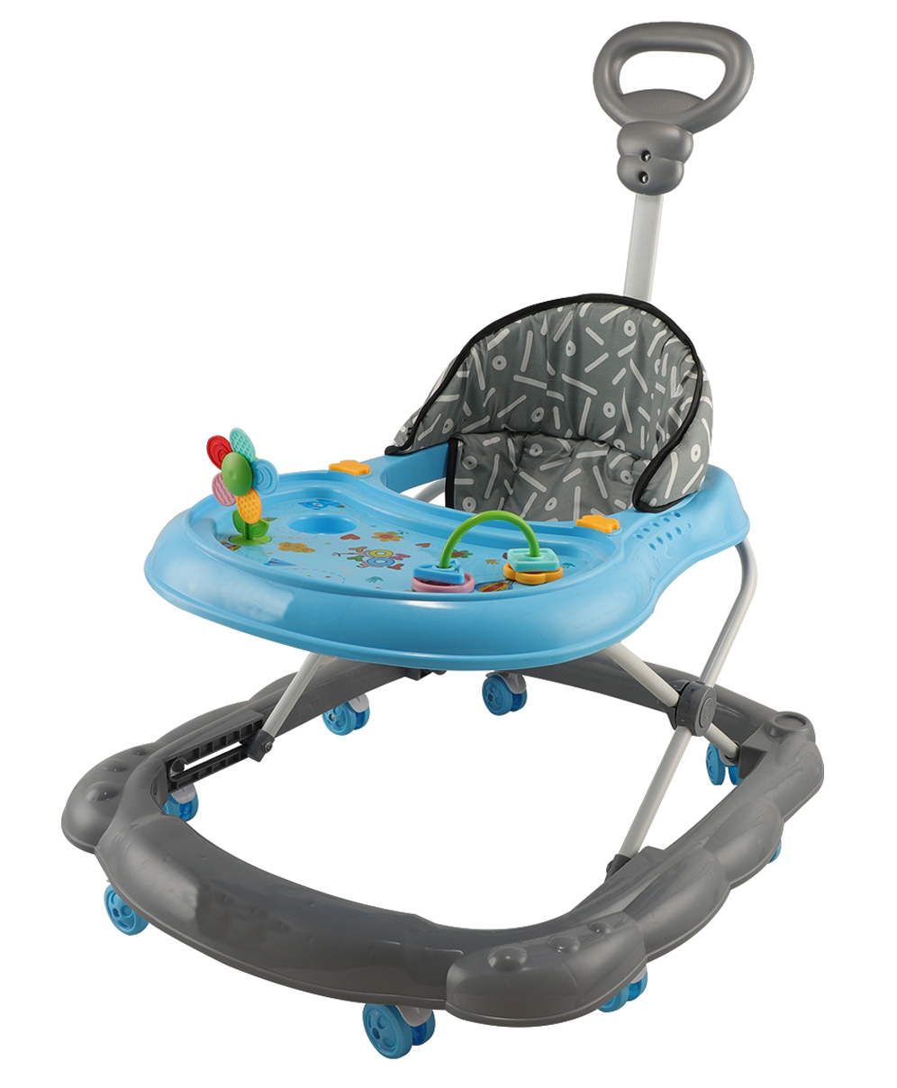 JoyRide Kidzoo BabyGo Walker Compact Foldable Activity Walker with Adjustable Height & Parental Handle for Boys|Girls  - Blue-image-11