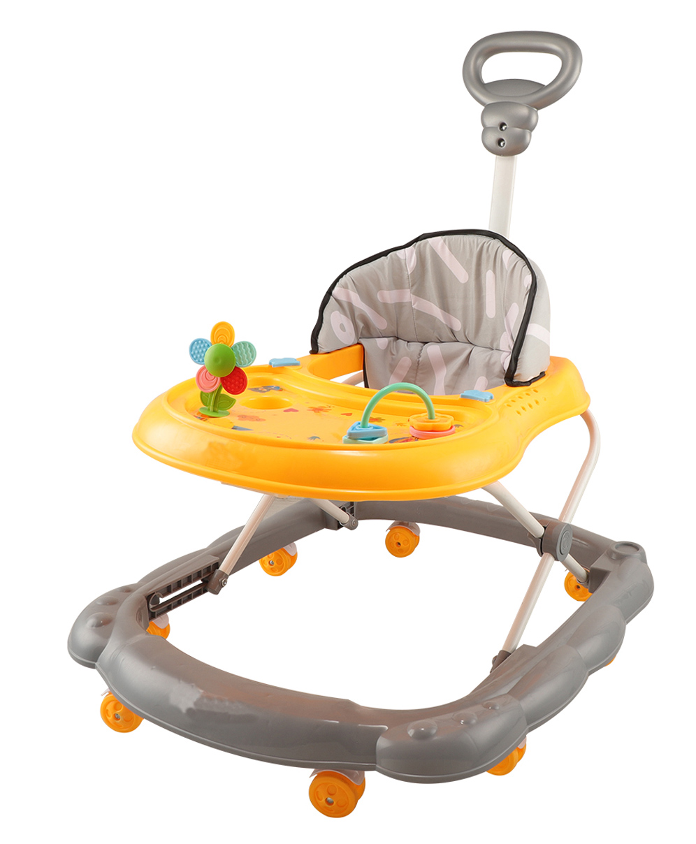 JoyRide Kidzoo BabyGo Walker Compact Foldable Activity Walker with Adjustable Height & Parental Handle for Boys|Girls  - Yellow-picture-22